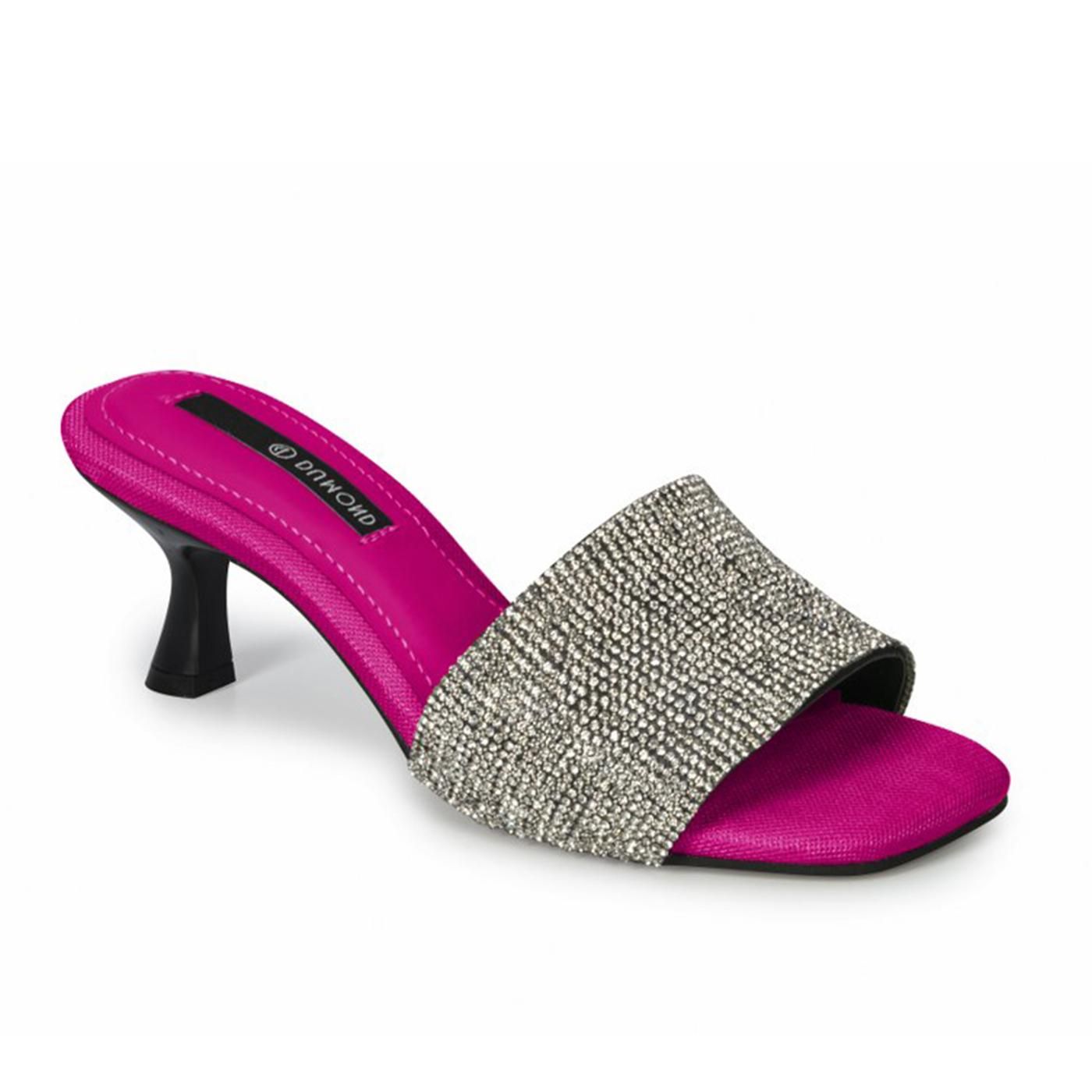 4118061-4 SANDALIA TACON cristal/preto/rosa eletric