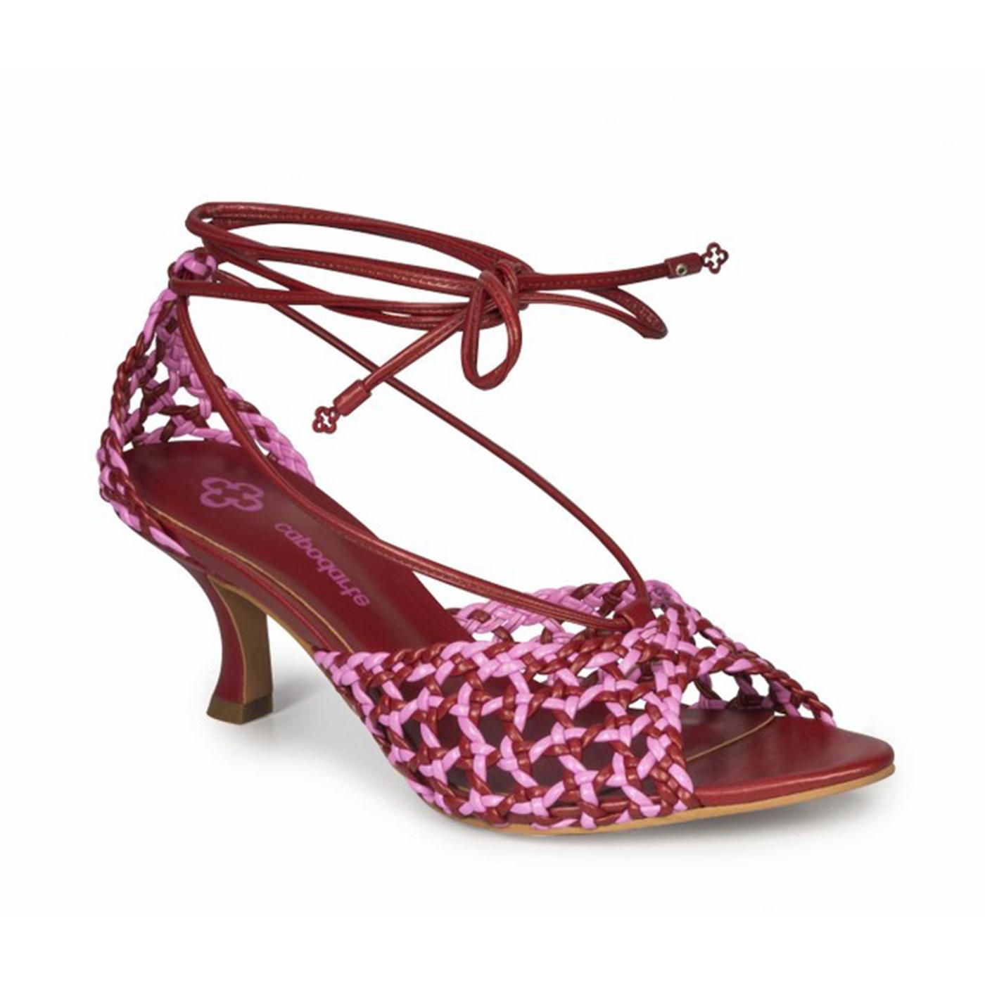 4016979-3 SANDALIA TACON merlot/rosa fiore/merlot