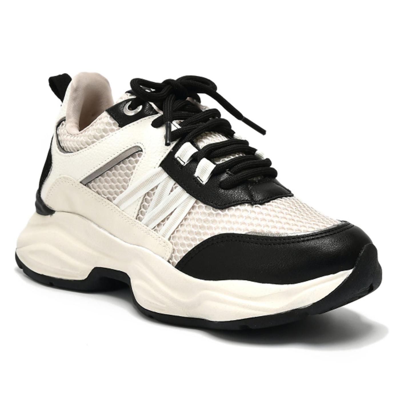 Zapatilla 158-010-01 preto/bege/marfim i23/milk/preto/pewter