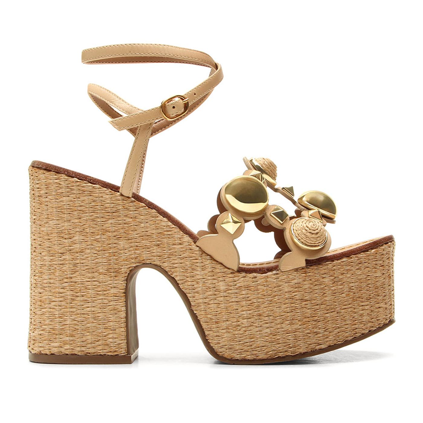 Sandalia Taya de plataforma P1204000060002 x1kn9 - trigo