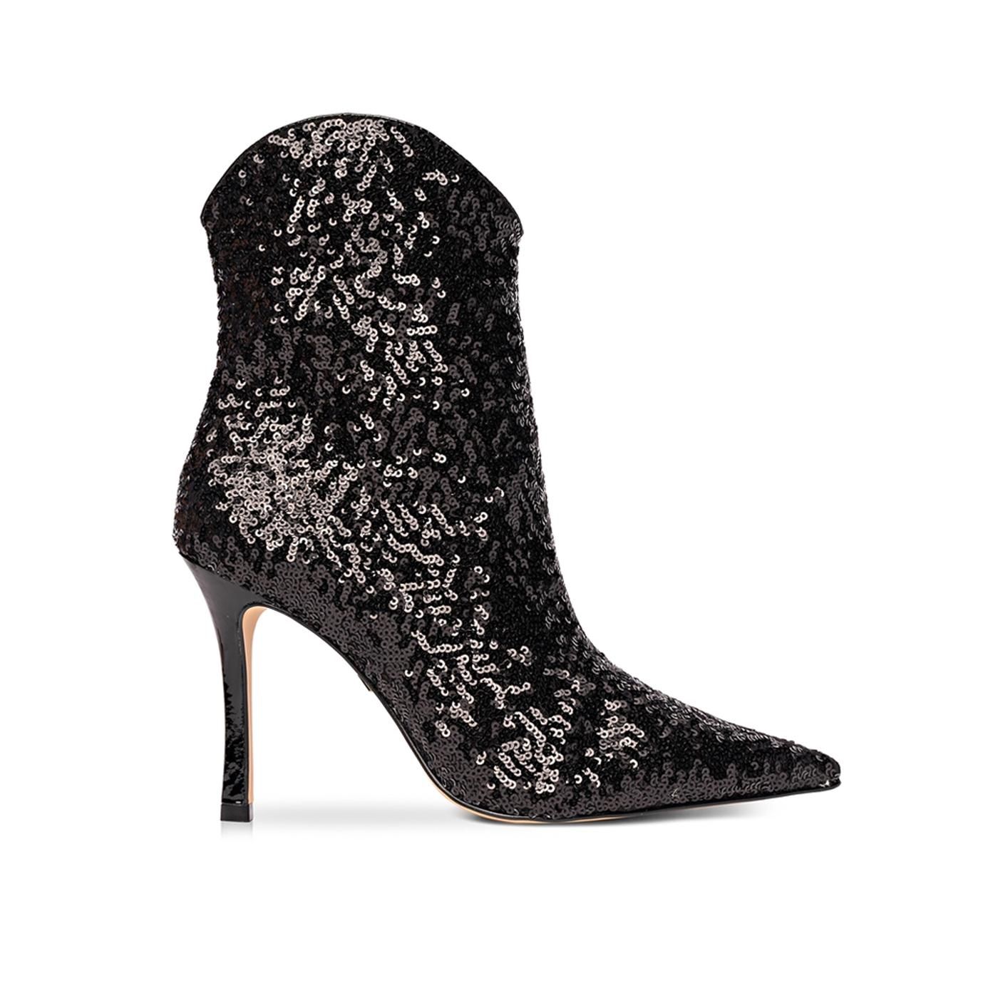 607004 BOTÍN BOTÍN ultrasuede/verniz - black