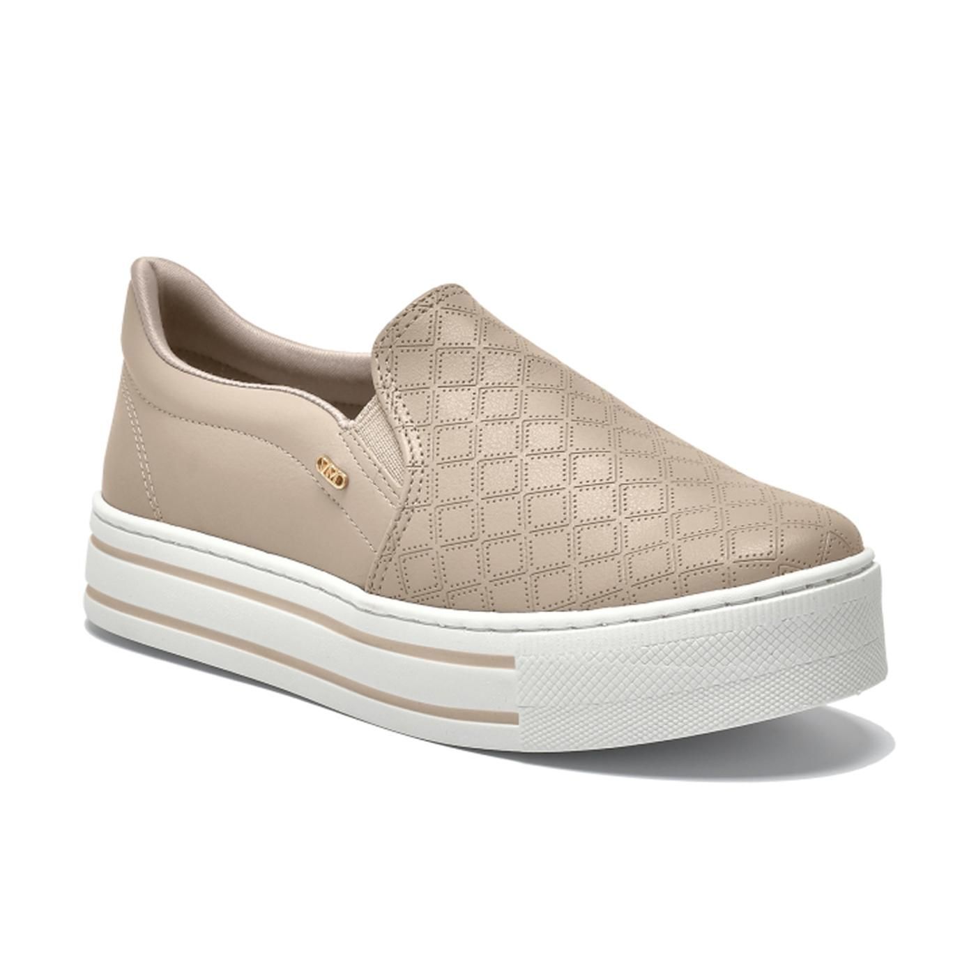 tenis casual creme/creme