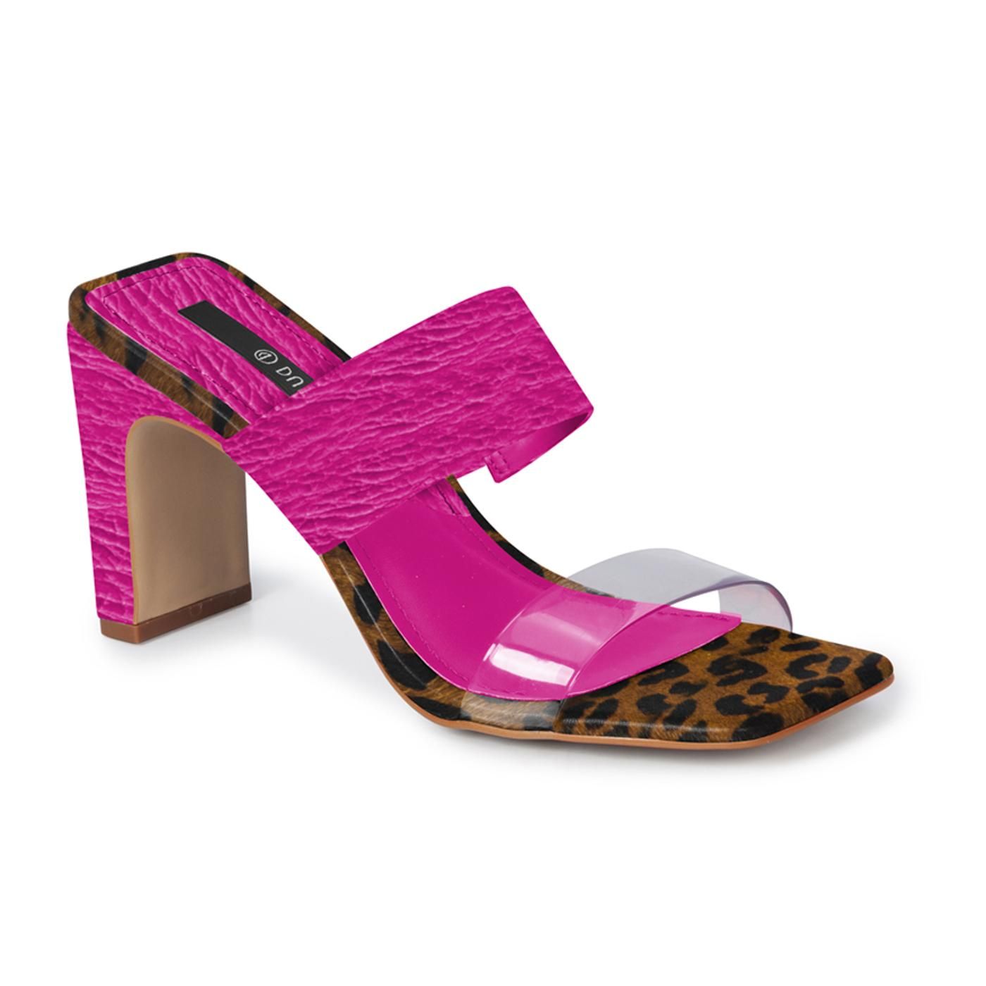 4117346-6 SANDALIA rosa eletric/cristal/onca