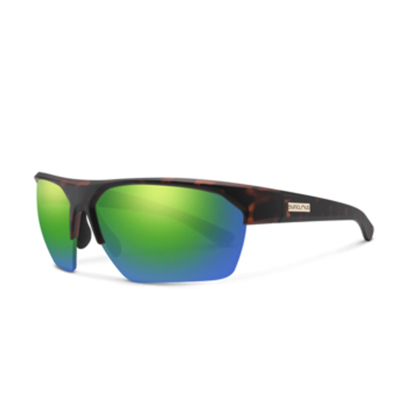 Rival matte tortoise + polarized green mirror lens