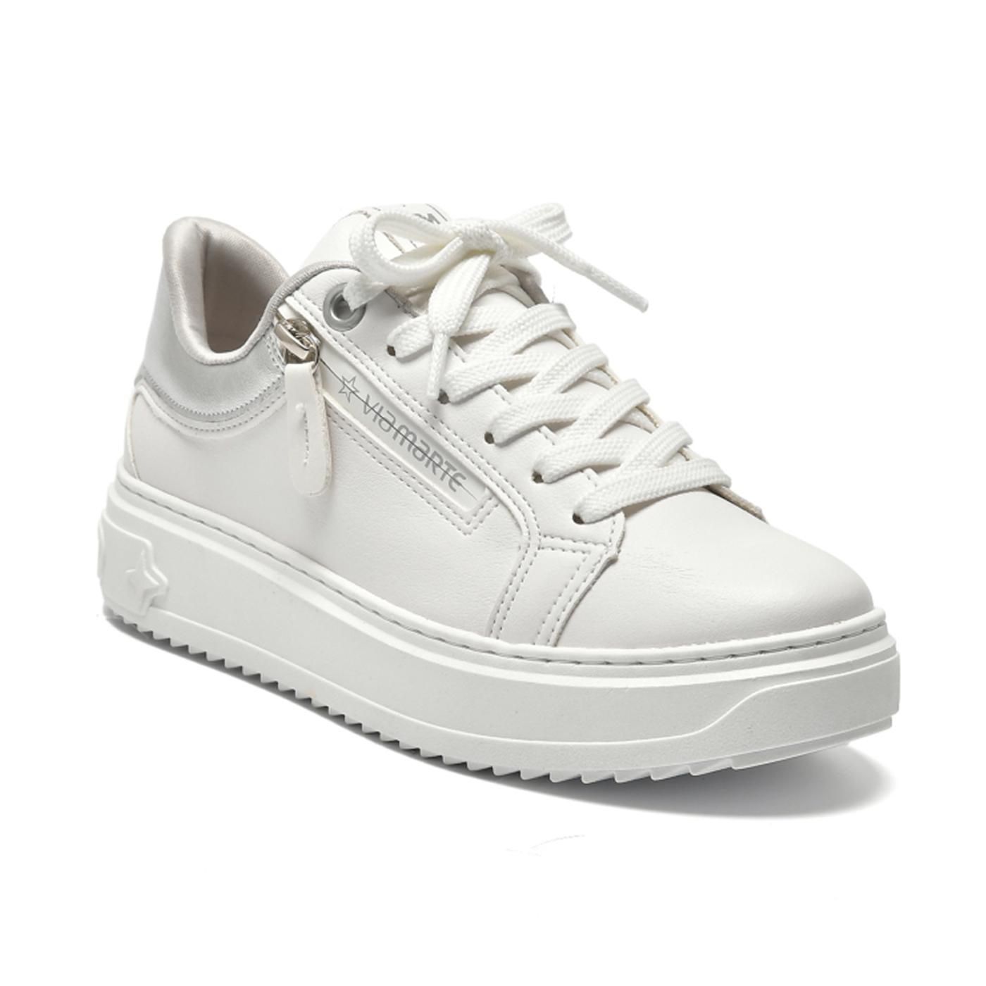 tenis casual  206-001-01 branco/prata