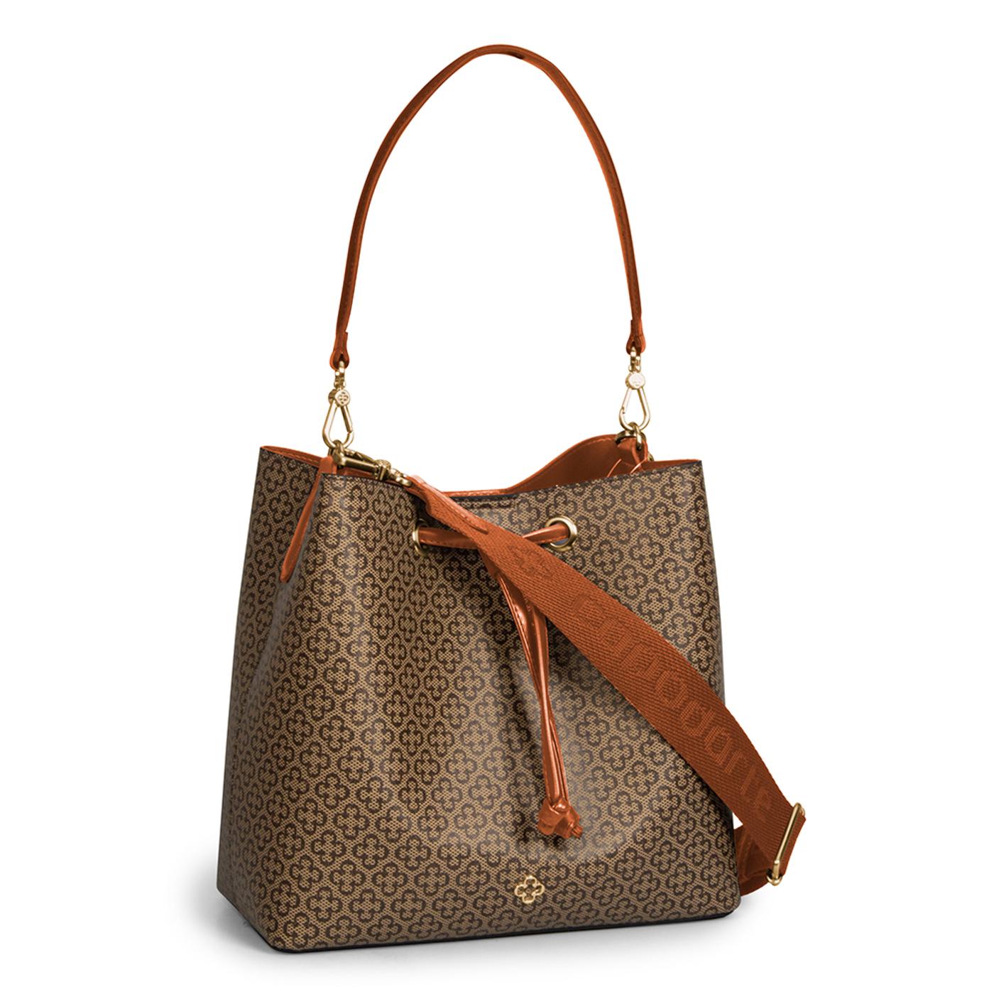 BOLSO 4604124 monog. bege/ camel/camel
