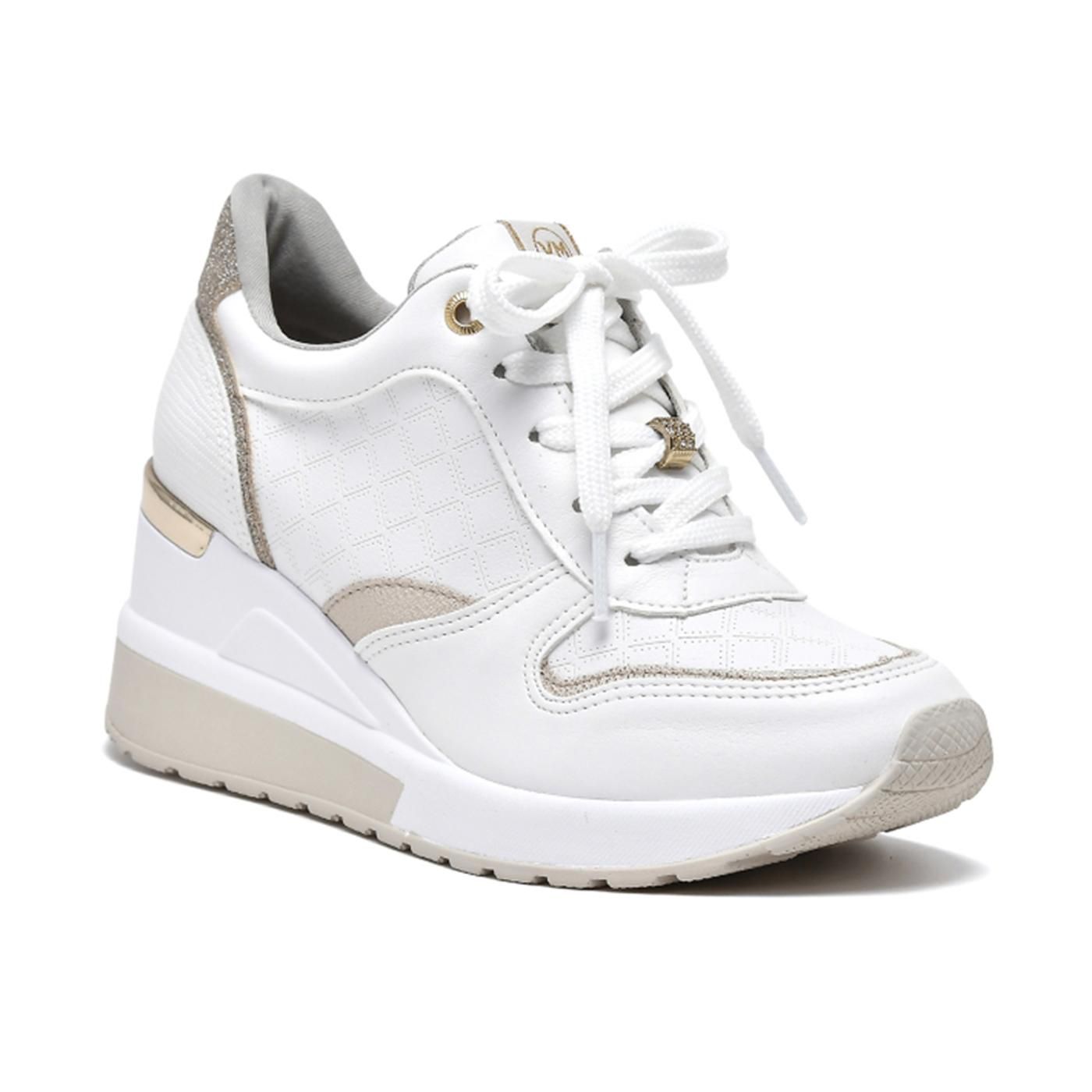 ZAPATILLA CASUAL NAPA  23-10807-03 white/gold