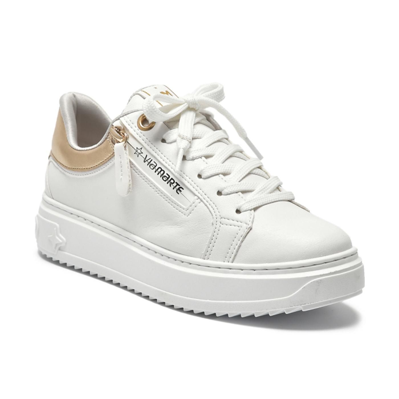 tenis casual  206-001-01 branco/gold