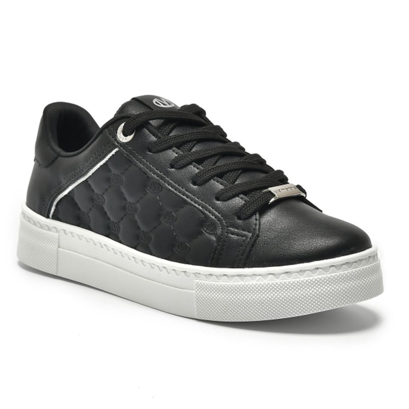 tenis casual preto/prata