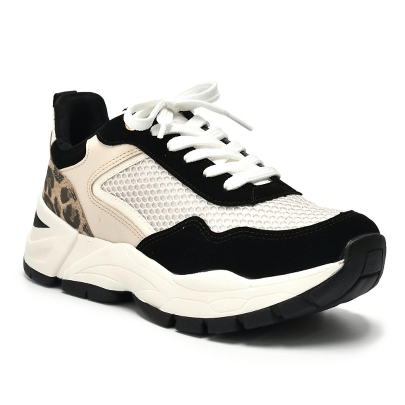 Zapatilla 140-002-03 preto/bege/marfim i23/camafeu/vime/marfim i23/milk