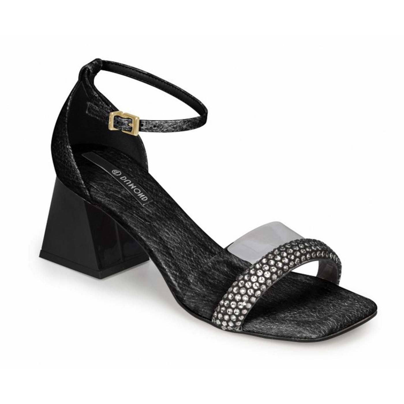 4118094-7 SANDALIA TACON cristal/preto
