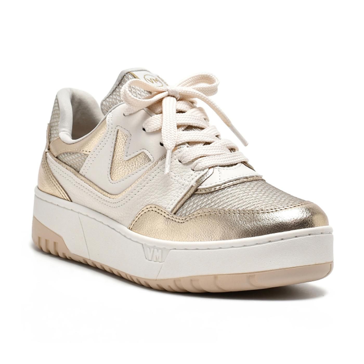Zapatilla 23-13108-07 gold/beige