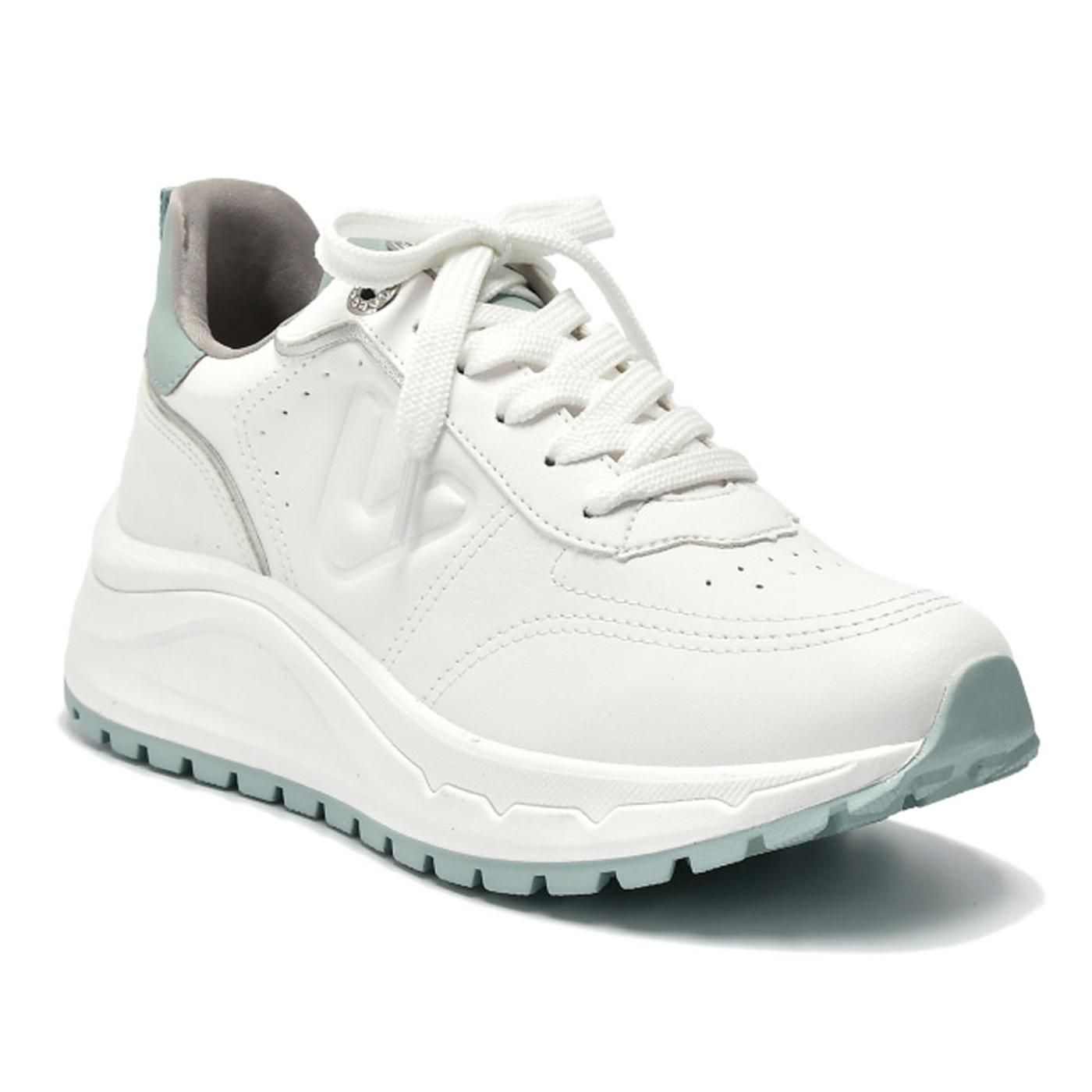 Zapatilla 136-001-03 branco/eucalipto/prata