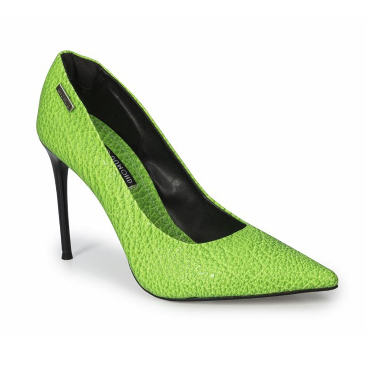 4117563-10  ZAPATO CERRADO TACON verde eletric