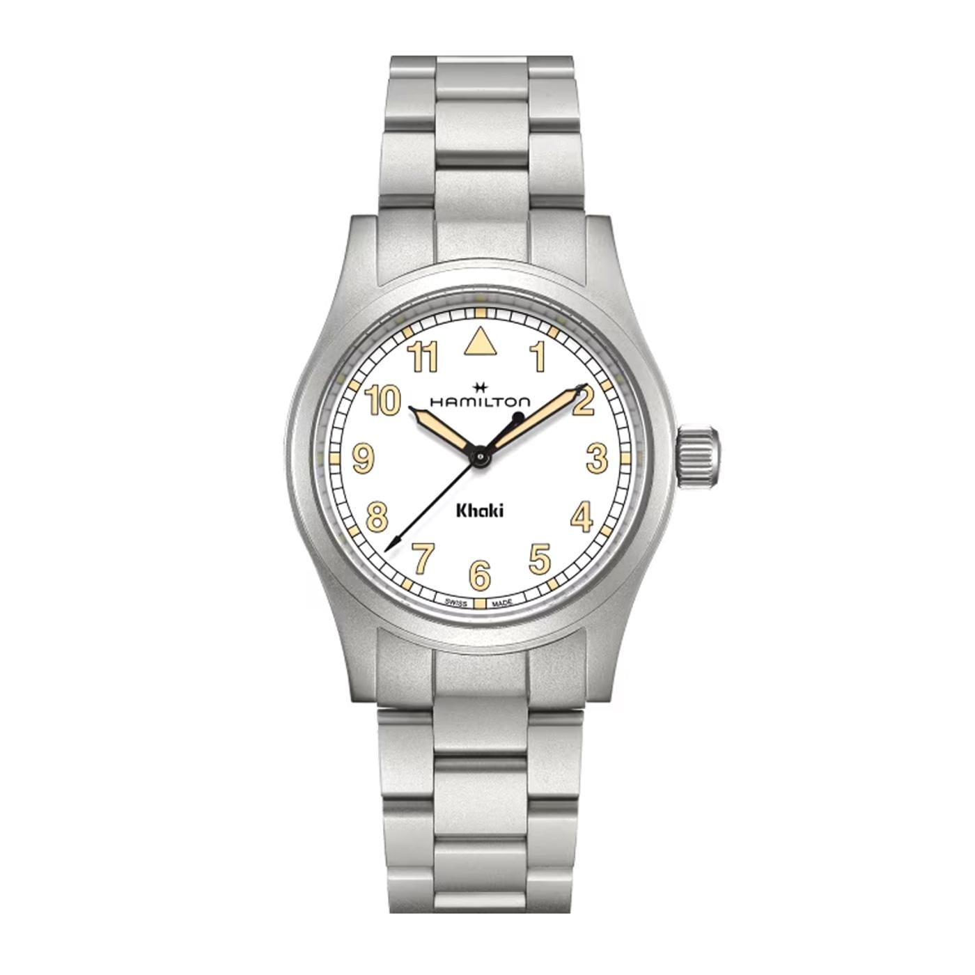 Khaki Fieldquartz 38mm silver