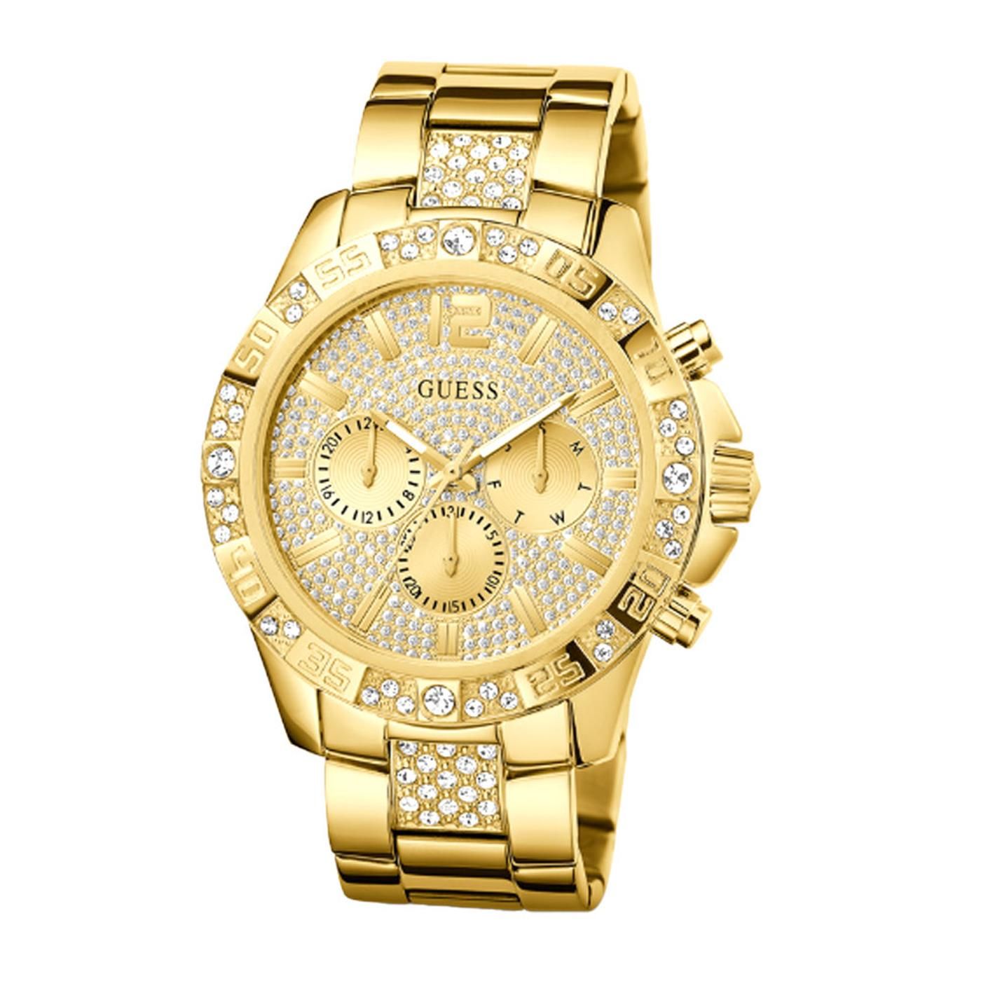 GUESS Gold Tone Multi-function Watch gold