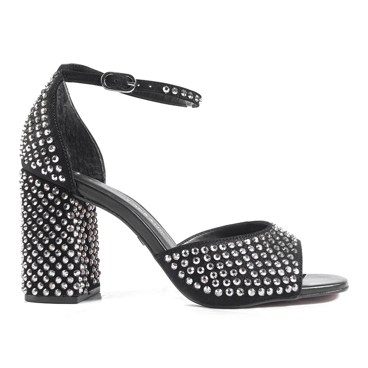 Sandalia de Tacon 154056 nobuck smooth black