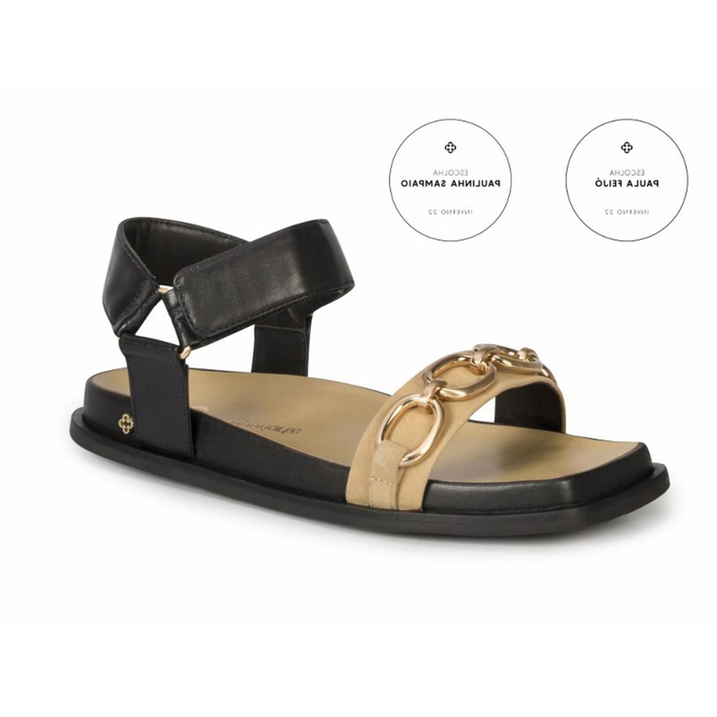 4016621 SANDALIA BAJA black/pecan