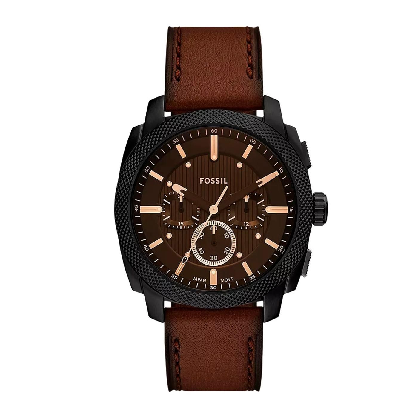 Conjunto con pulsera y reloj Machine brown