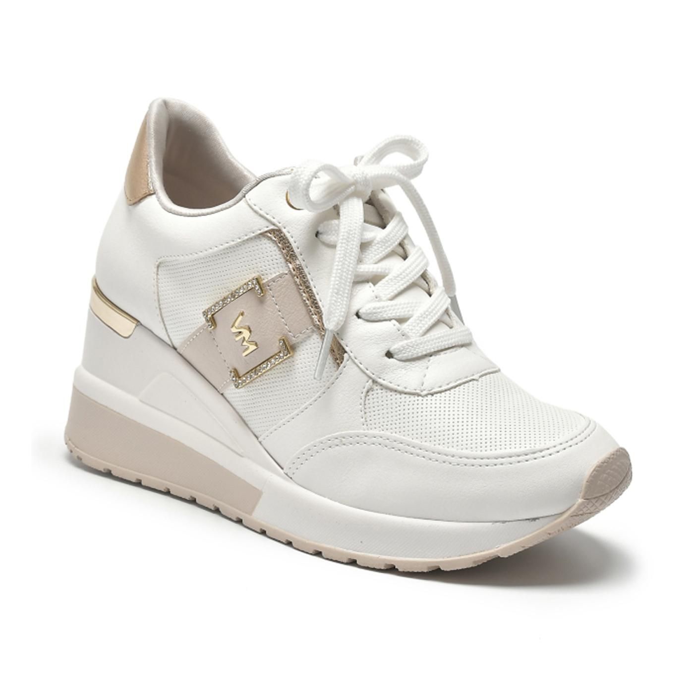 046-011-12 Tenis milk/milk/bege/gold