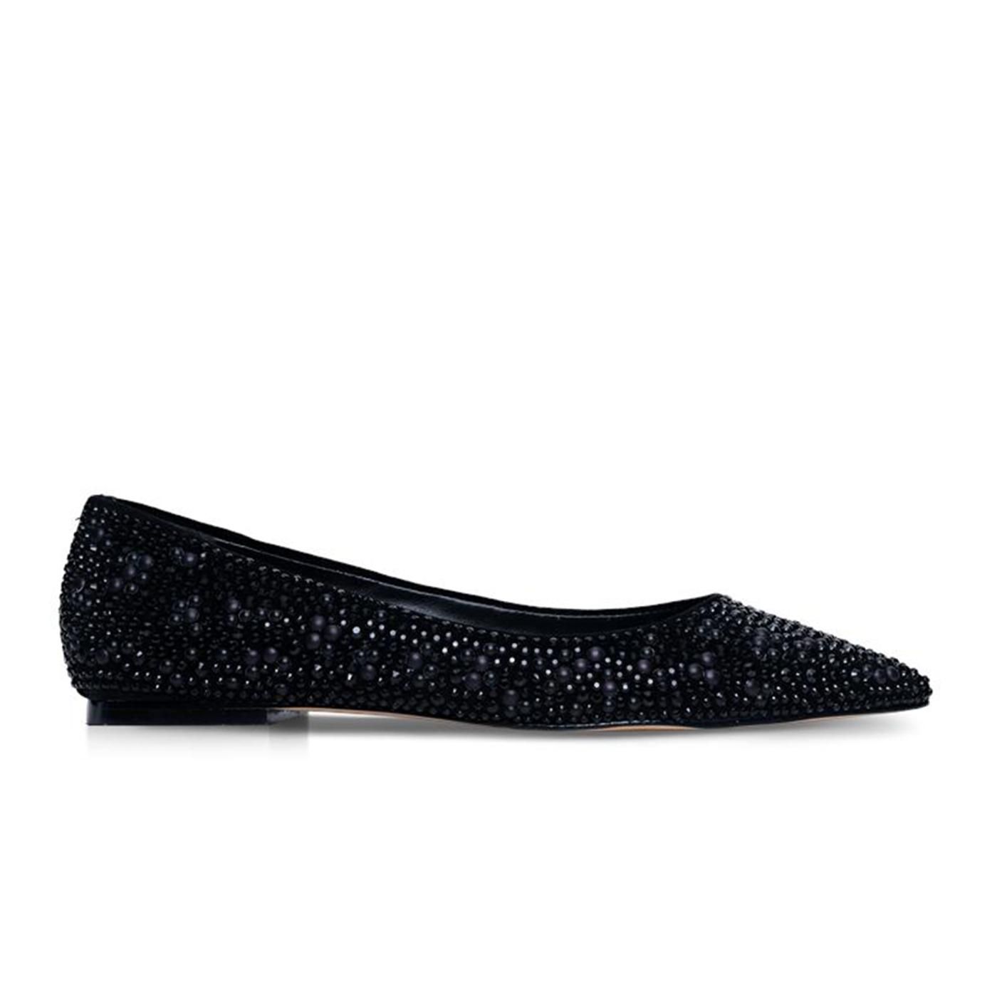 Sapatilha Crystal 686008 pig suede black