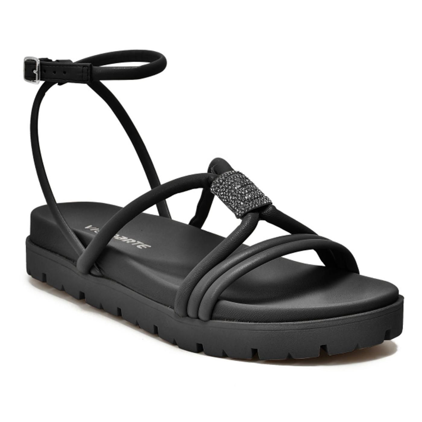 SANDALIA 102-009-01 preto napa casual