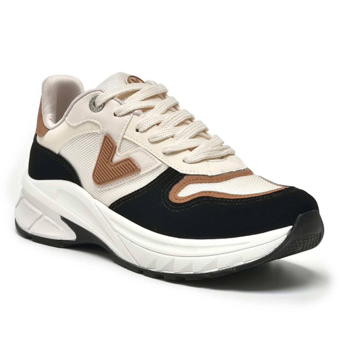 Tenis casual preto/milk/macchiato/marfim/marfim