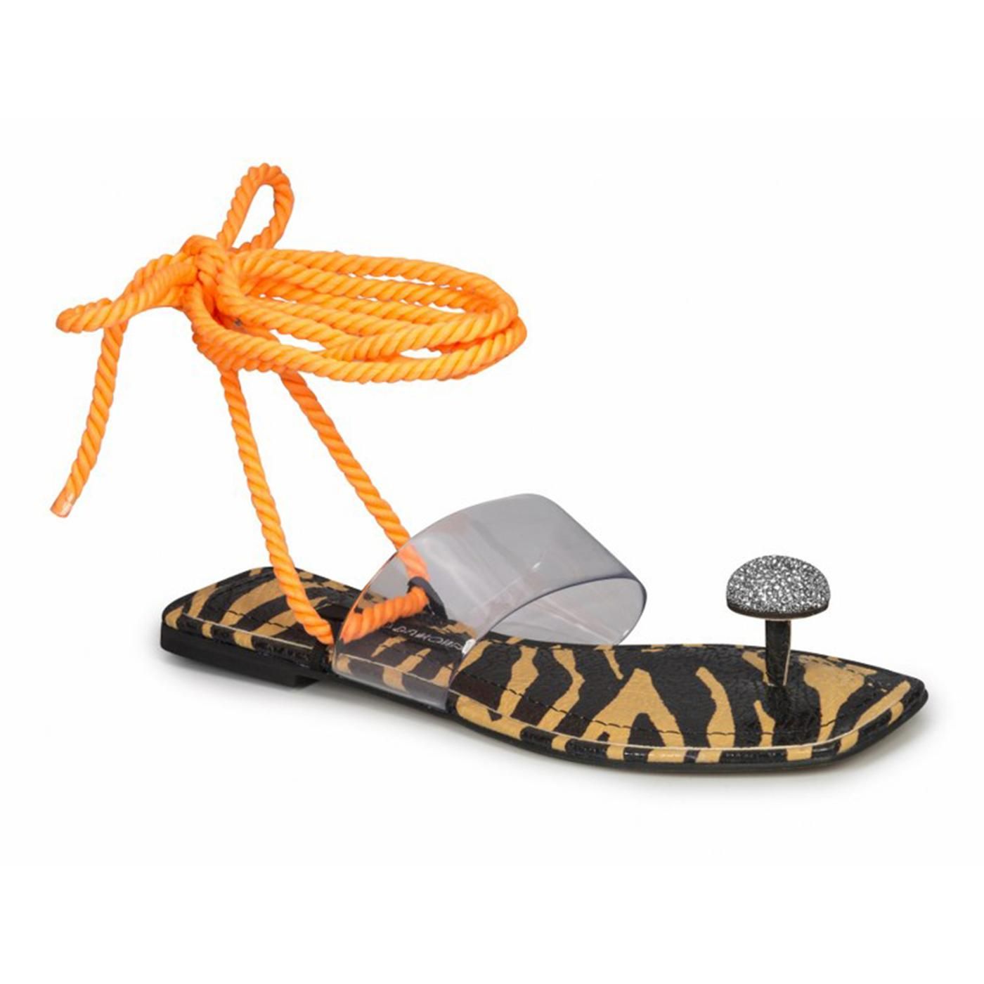 4117964-2 SANDALIA BAJA cristal/laranja eletric