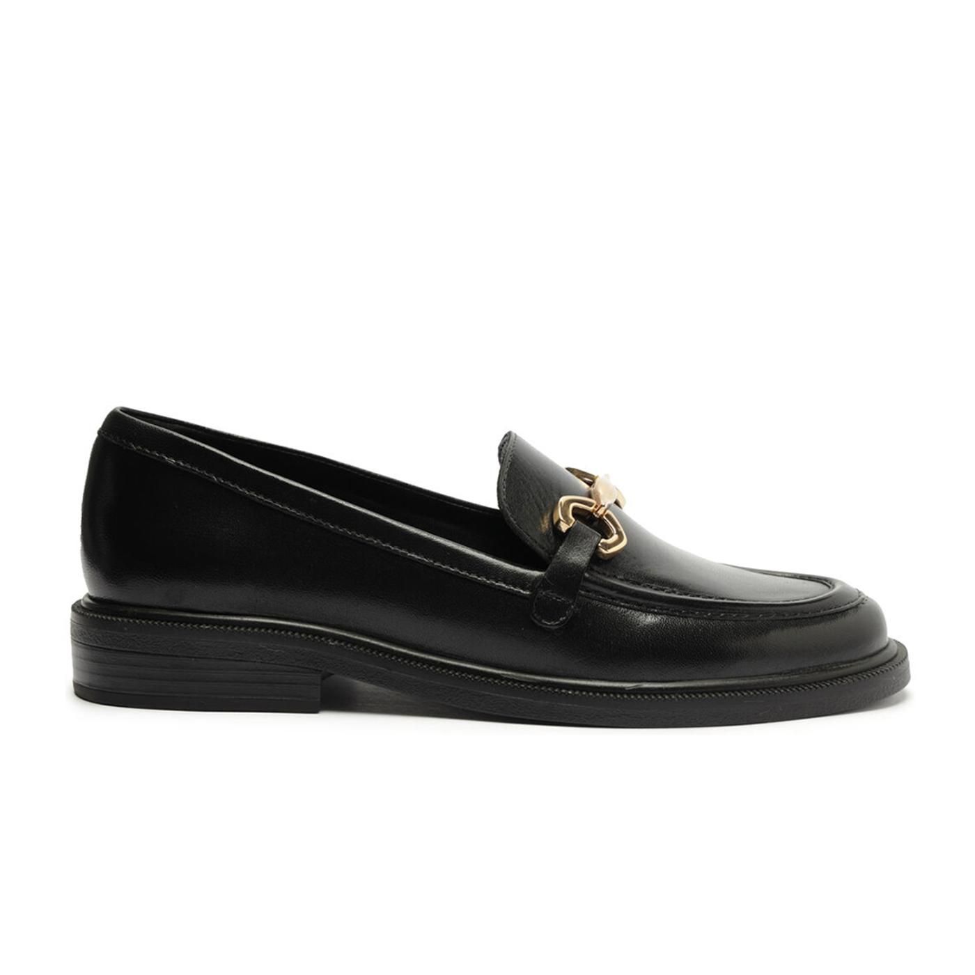 Mocasin de cuero A1330200070002U x0 - preto