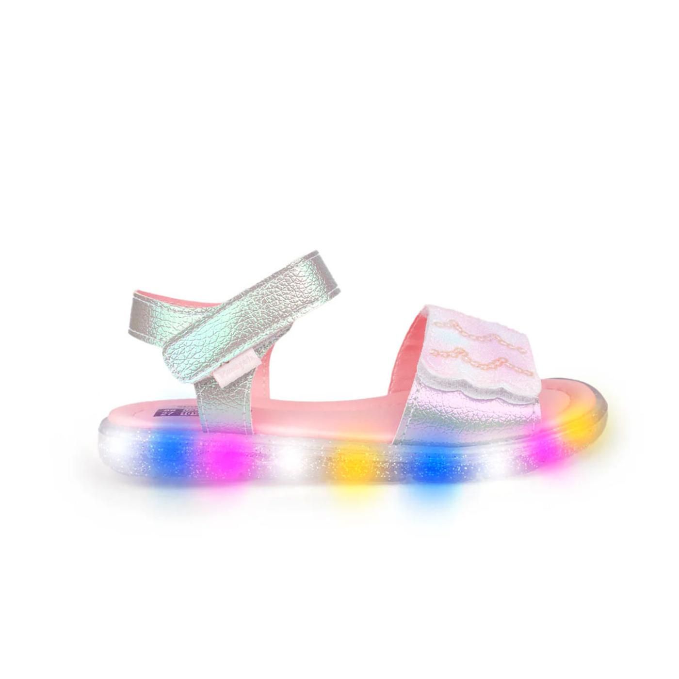 SANDALIA plata holografico