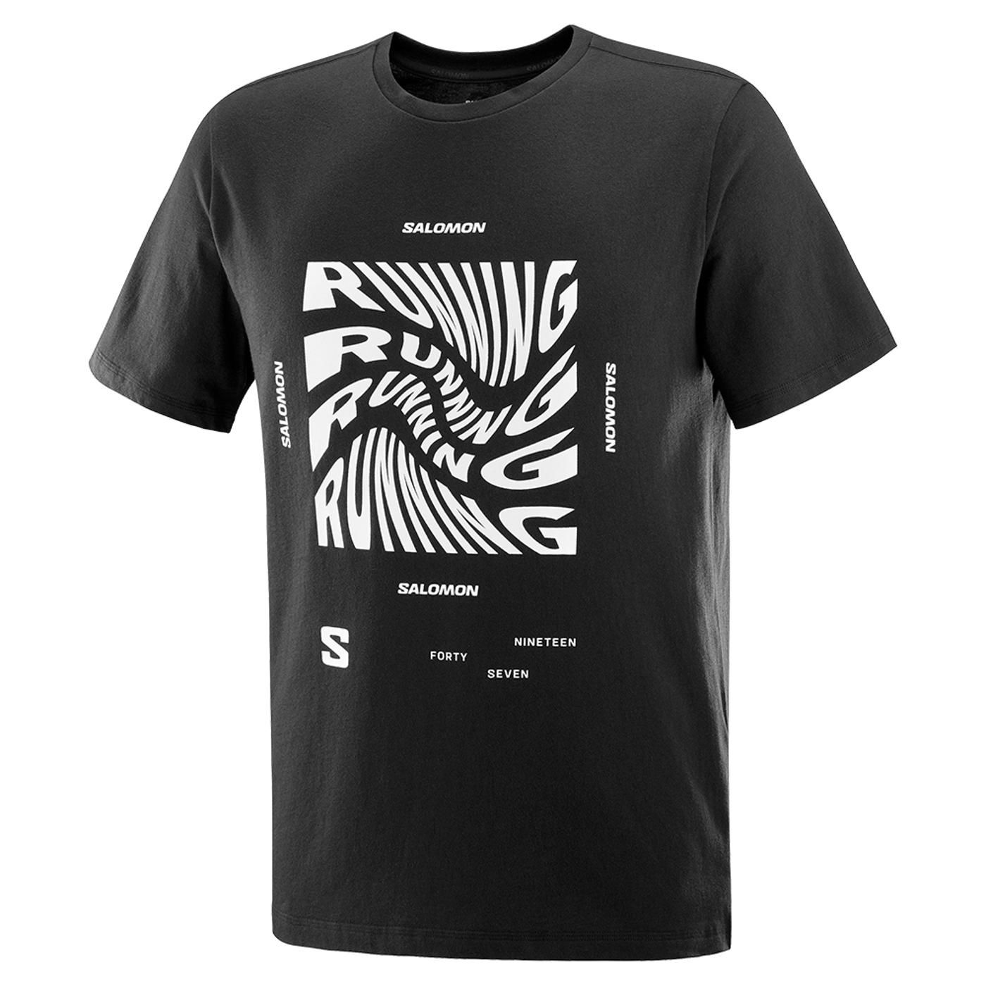 RUNNING GRAPHIC SS TEE deep black