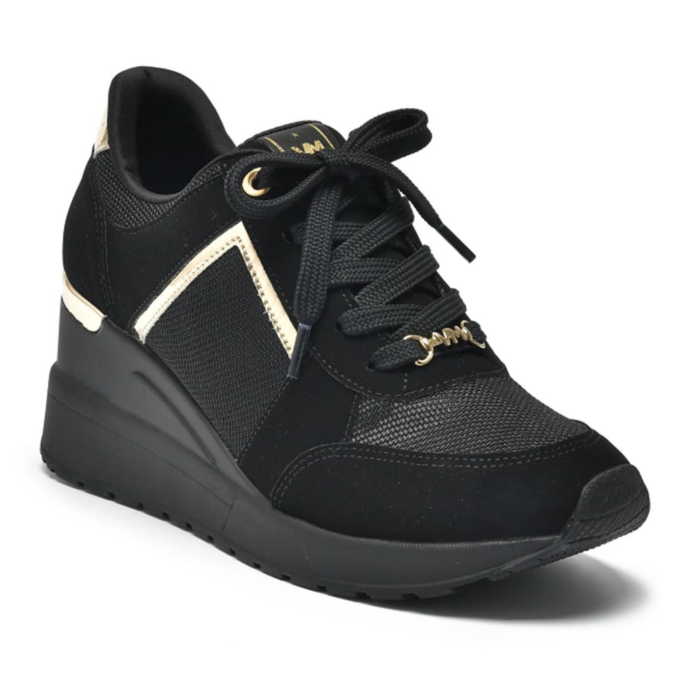046-013-13 Tenis preto/preto/preto/prata