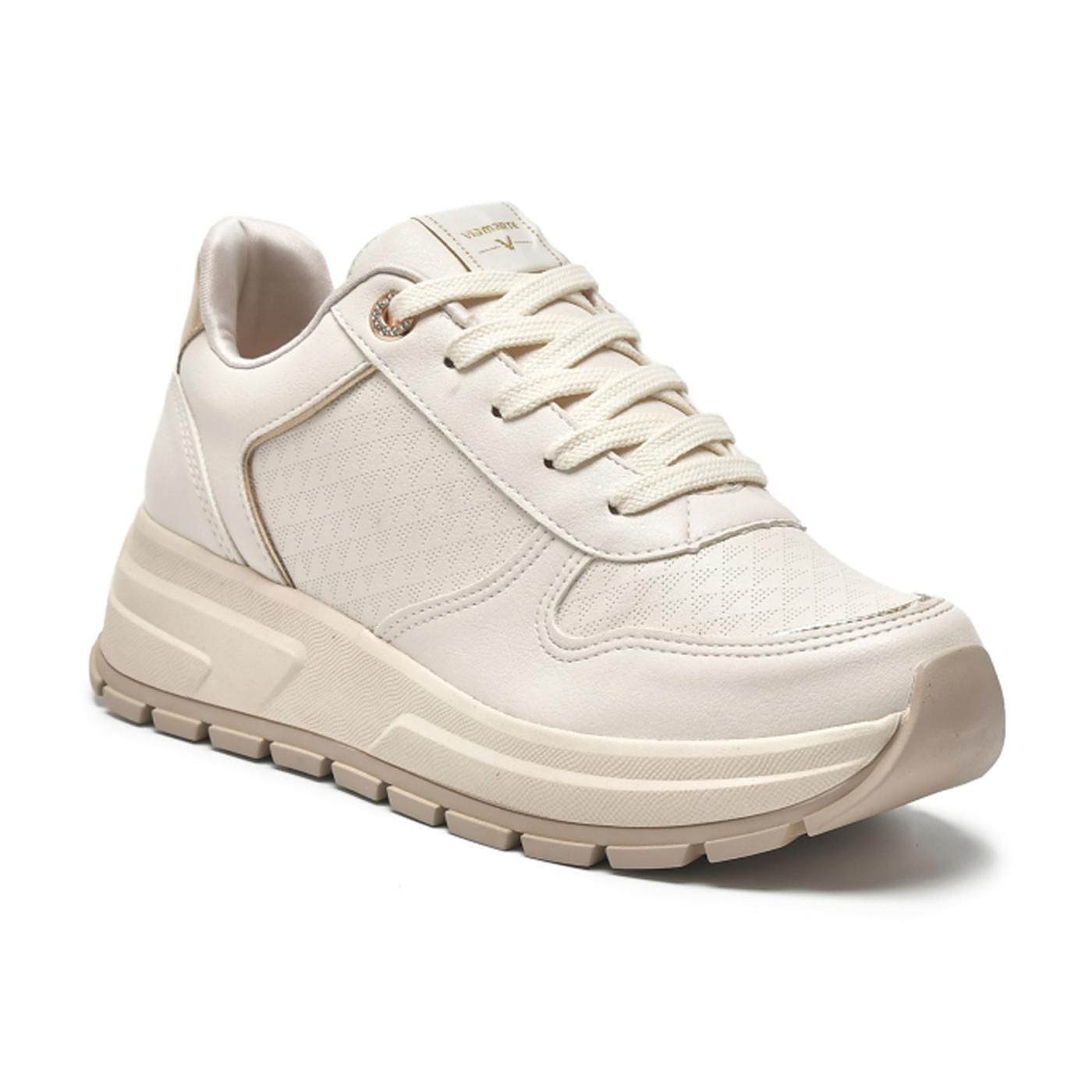 tenis casual napa/napa verso/metal dakar marfim i23/marfim
