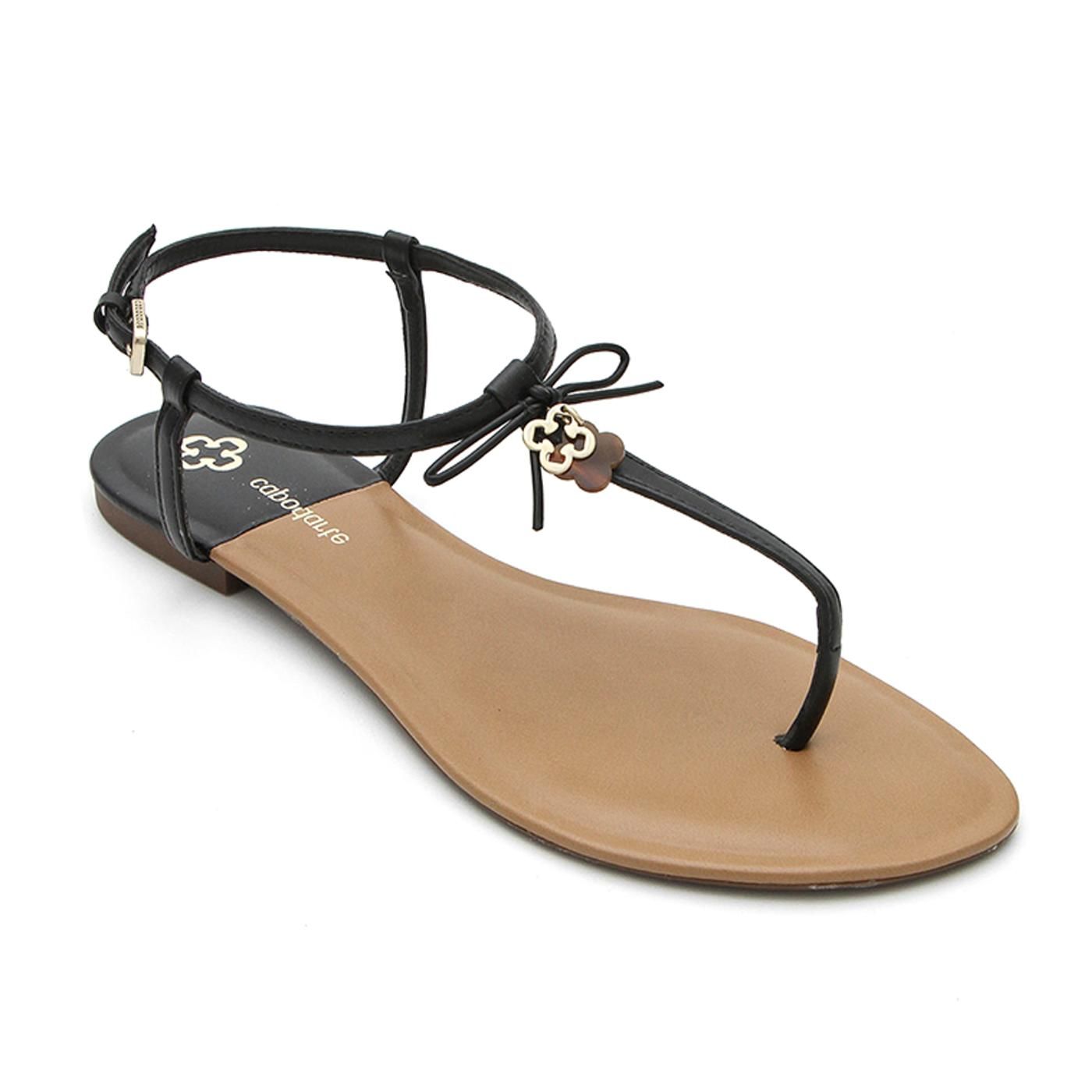 SANDALIA FLAT pele/pele/pele/preto