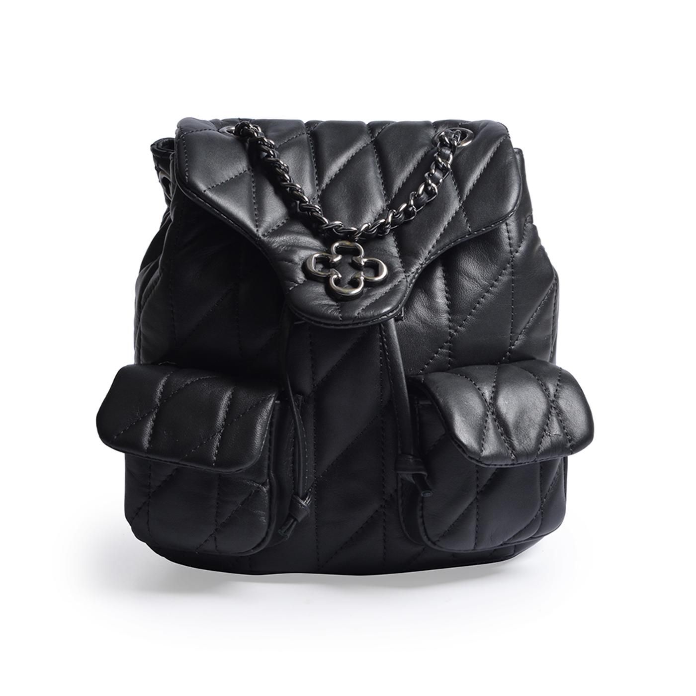 BOLSO 4605467 (a)napa veluto bag preto / banho ouroclaro escovado
