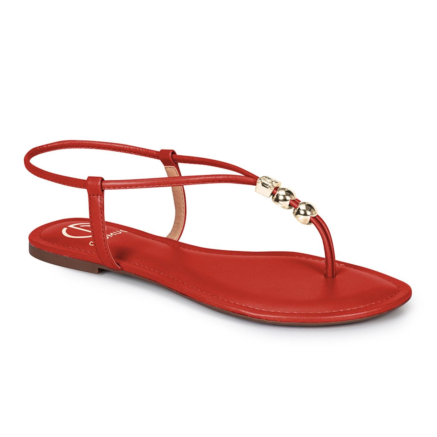 4116985 SANDALIA BAJA vermelho