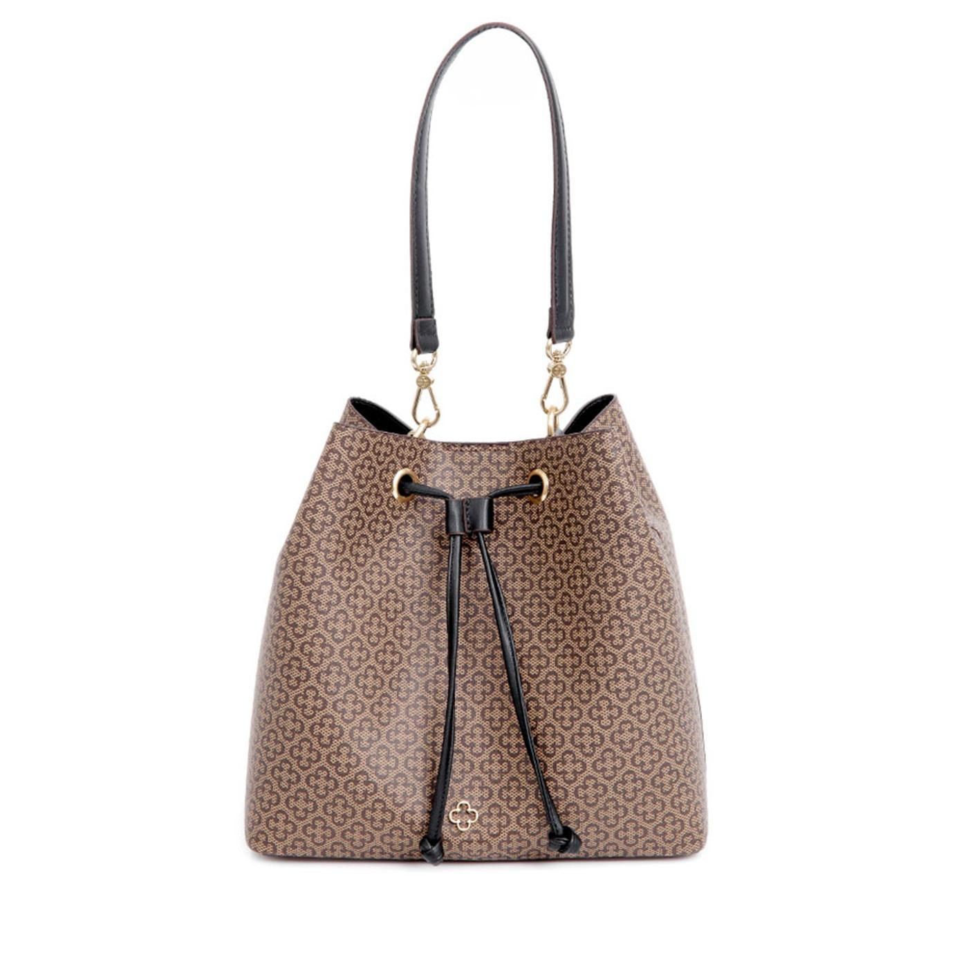 BOLSO 4604124 monog. bege/ preto/preto