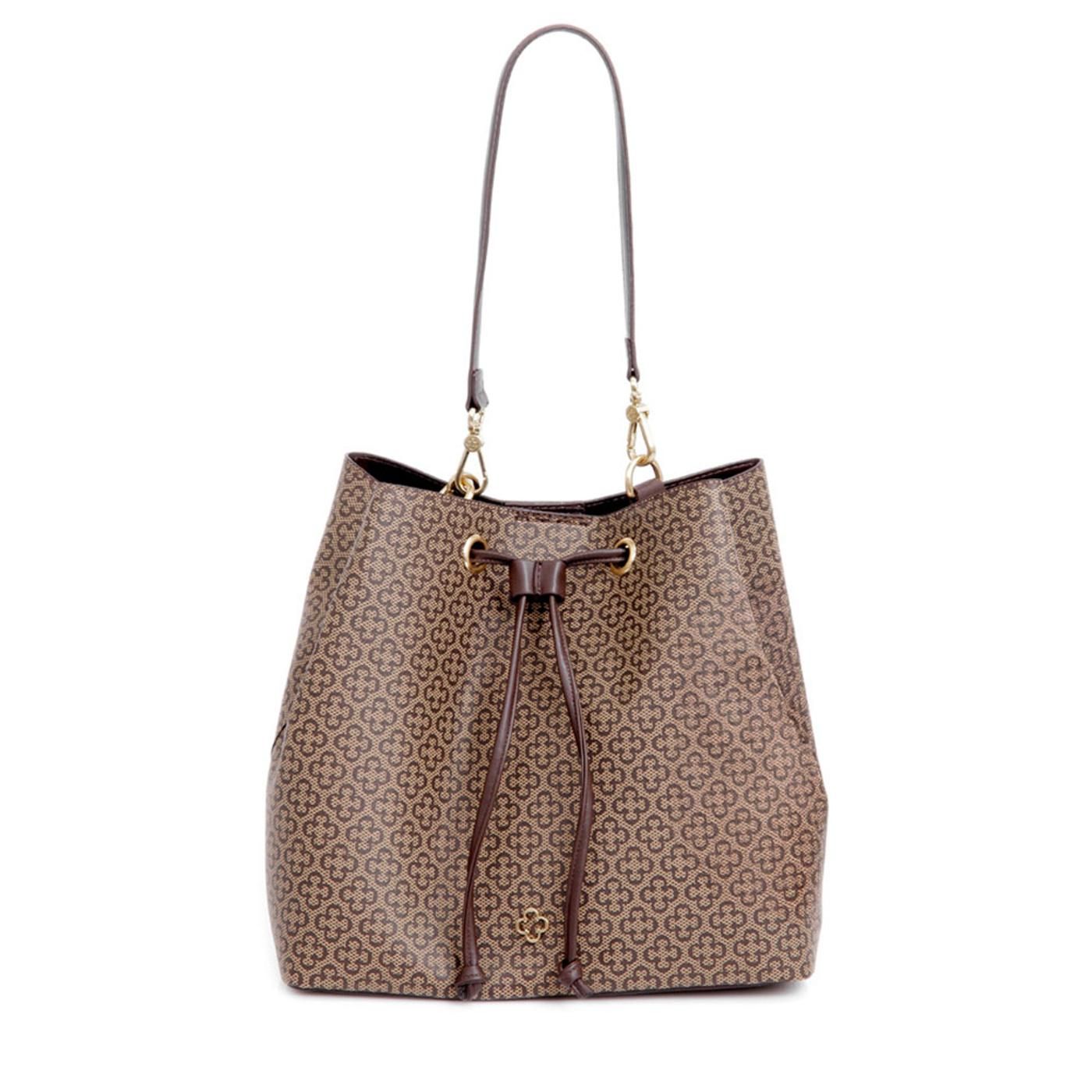 BOLSO 4604124 monog. bege/ tobacco