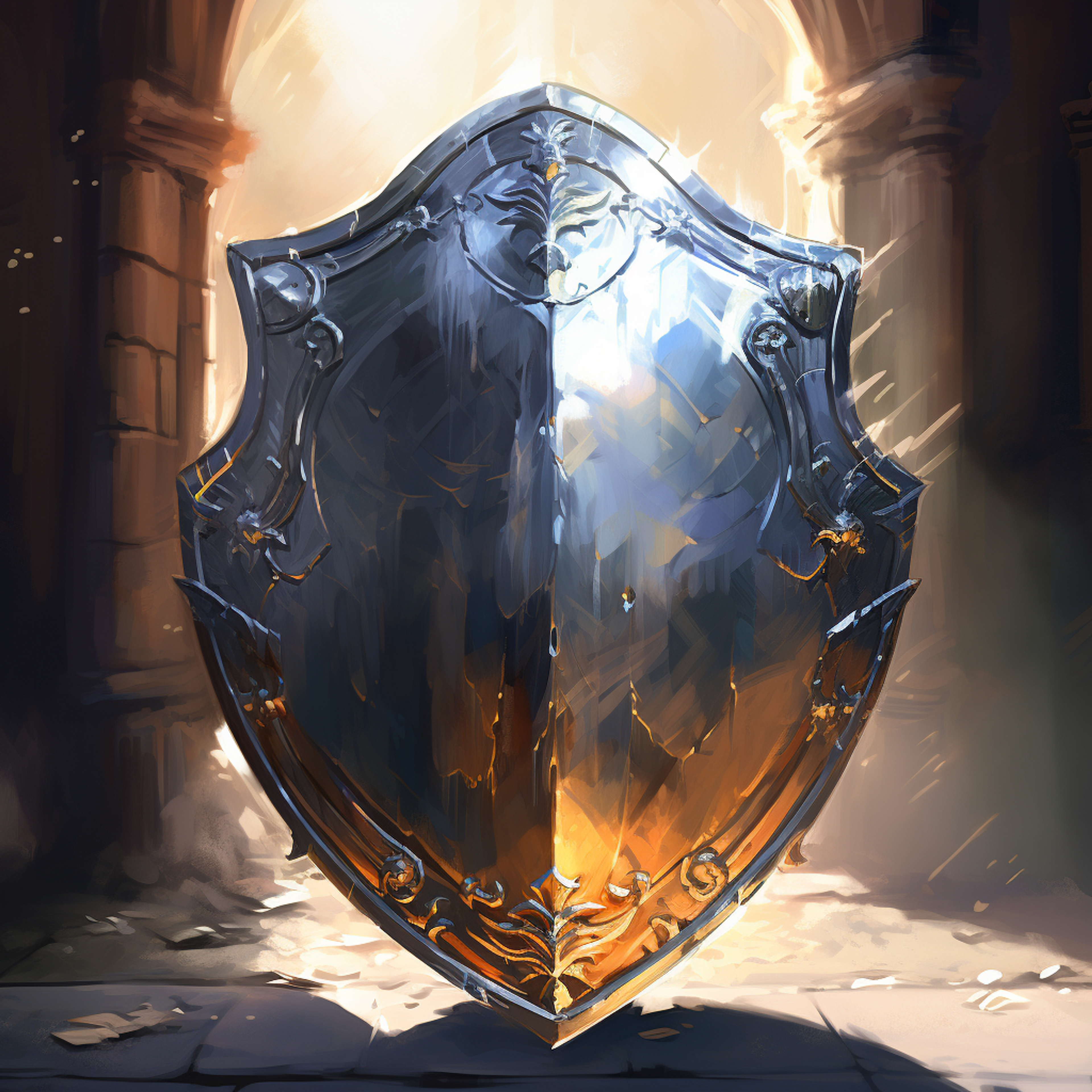 Image of a finely polished shield