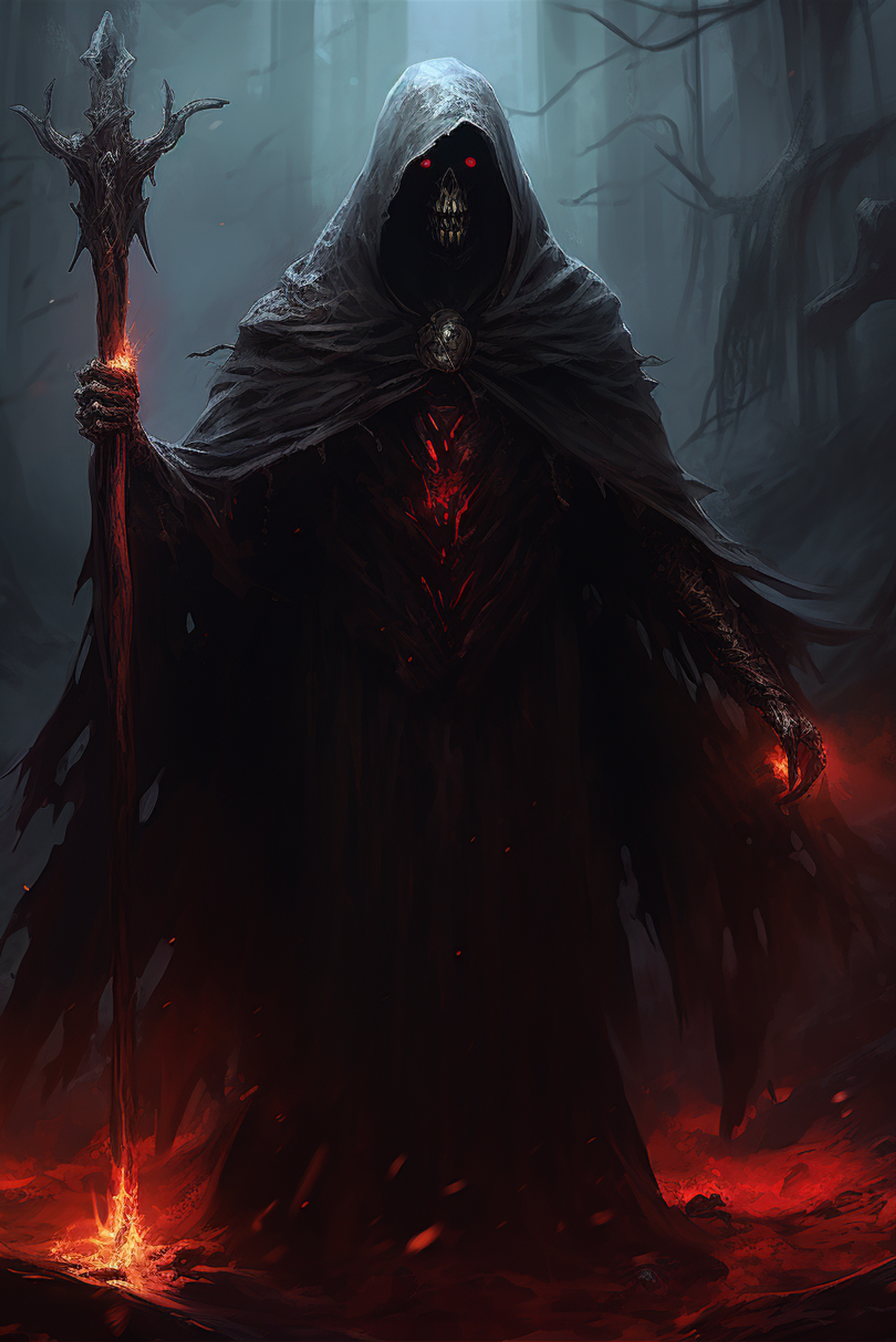 Shadowy Necromancer Dungeons and Dragons