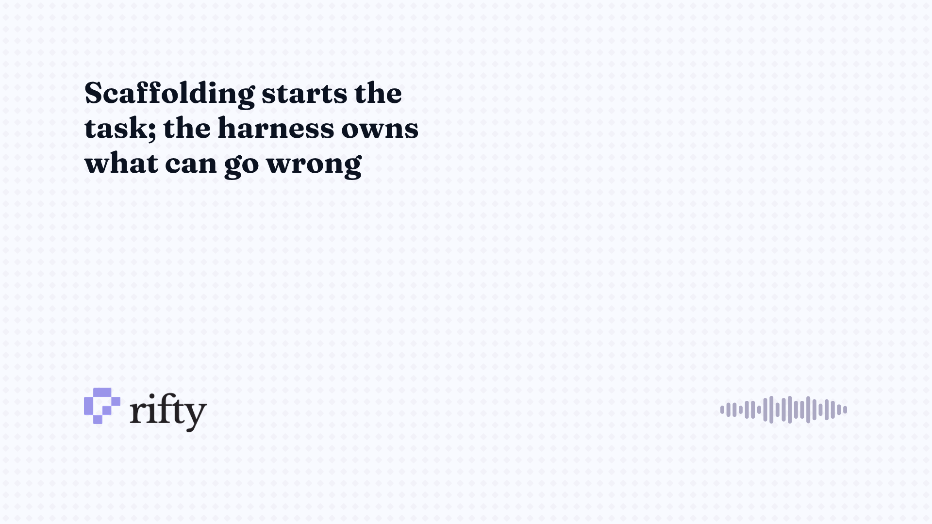 Agent scaffolding: where task setup meets the agent harness