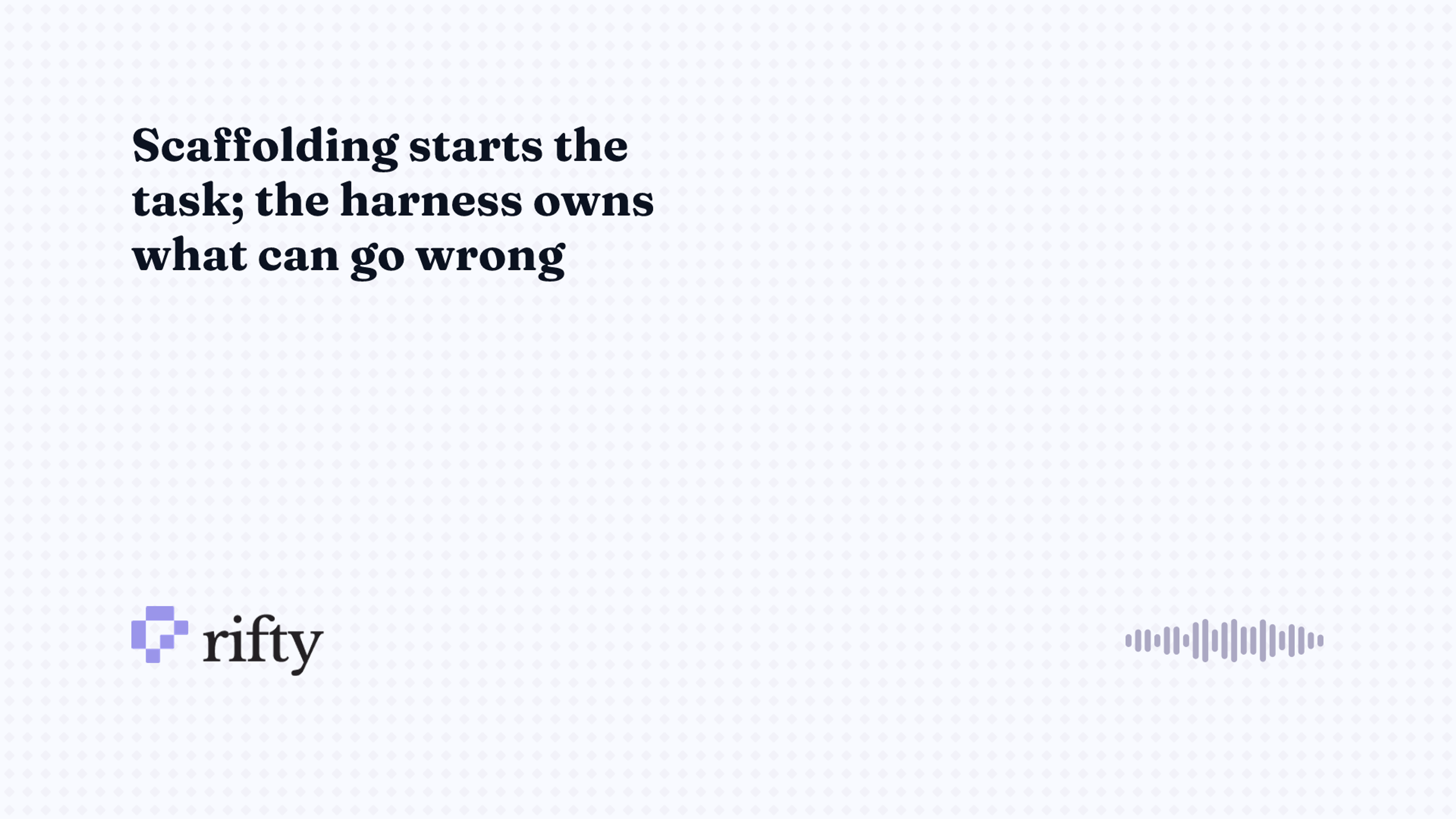 Agent scaffolding: where task setup meets the agent harness