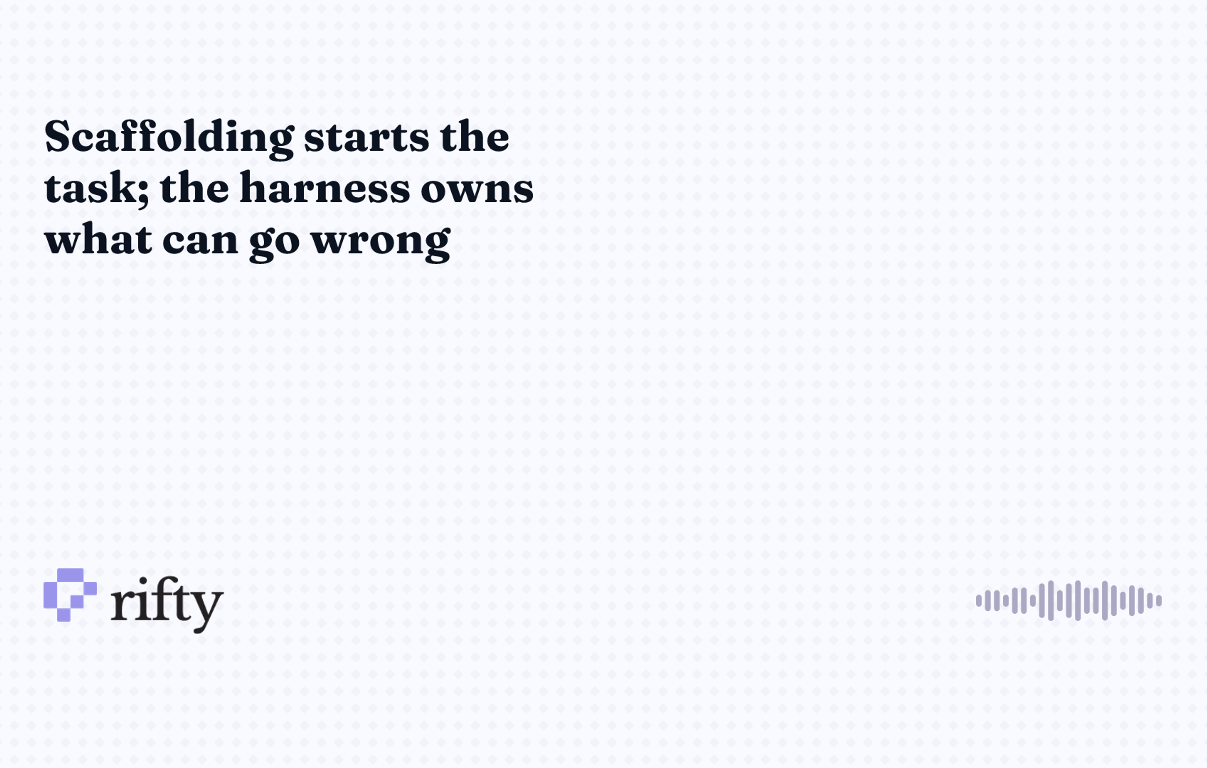 Agent scaffolding: where task setup meets the agent harness