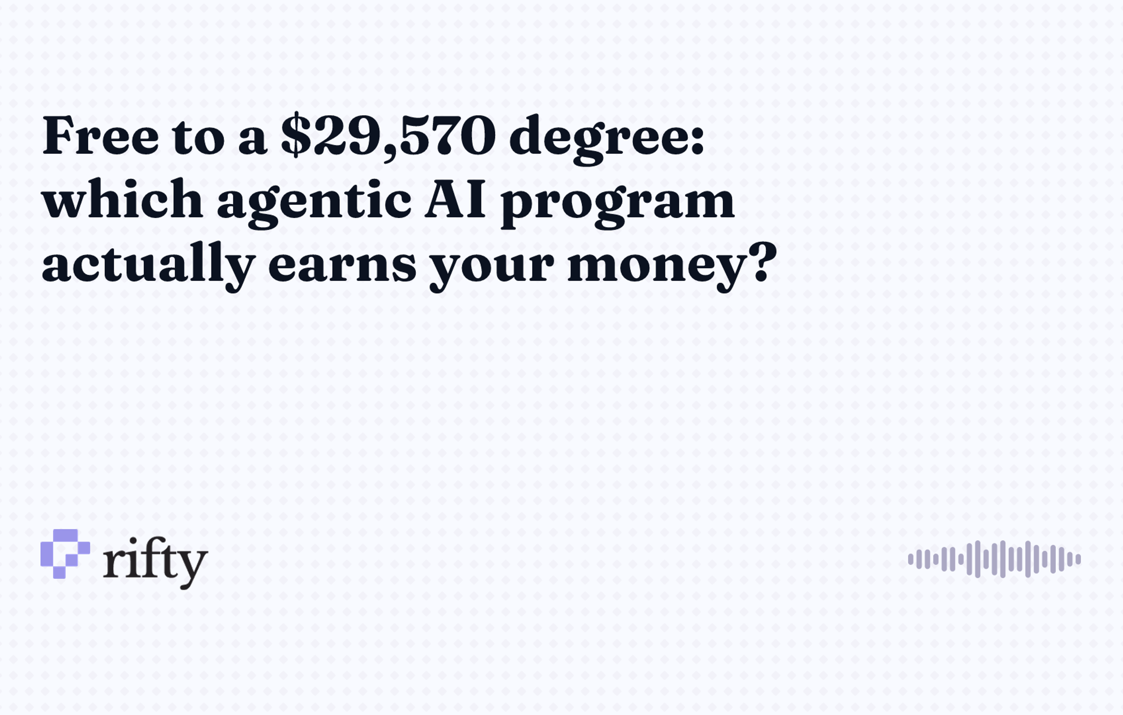 Agentic AI programs: pick one by cost, depth, and skill