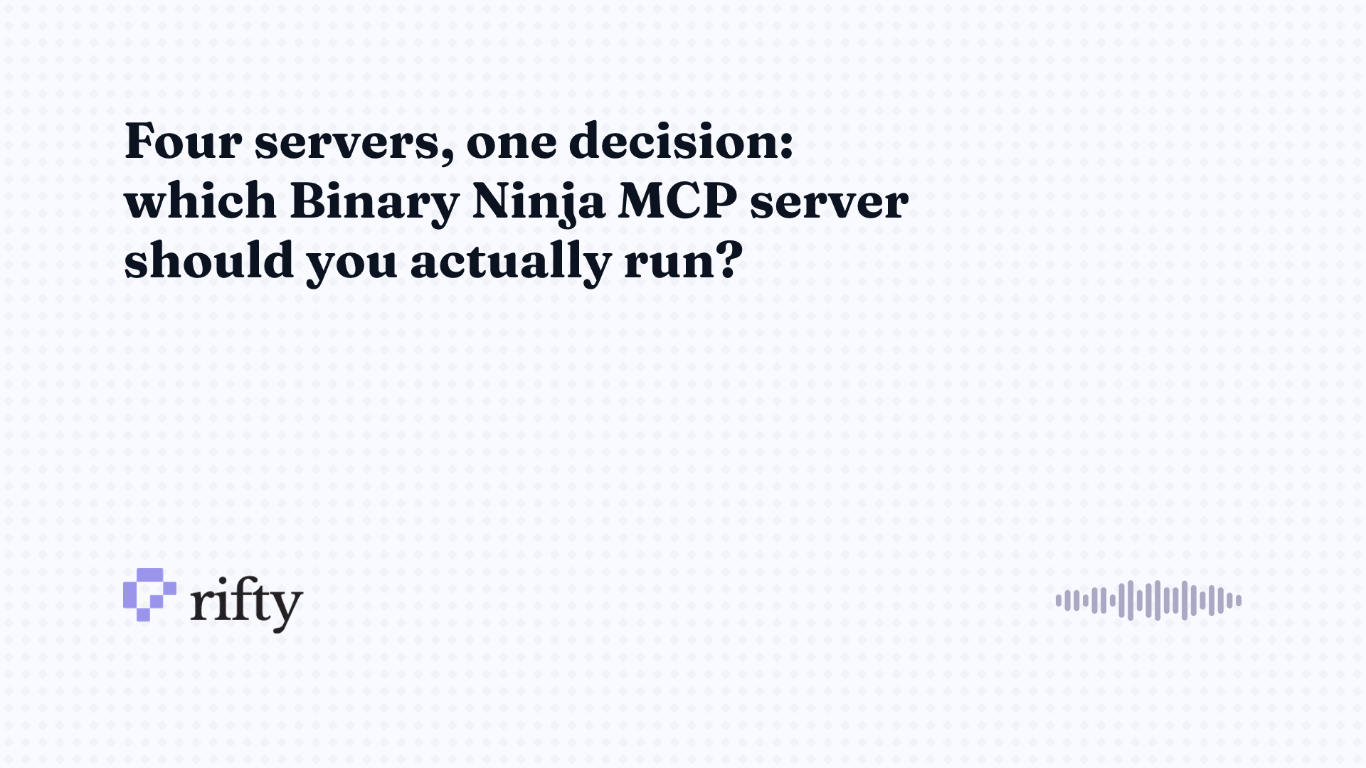 Binary Ninja MCP: which server to run and what it costs