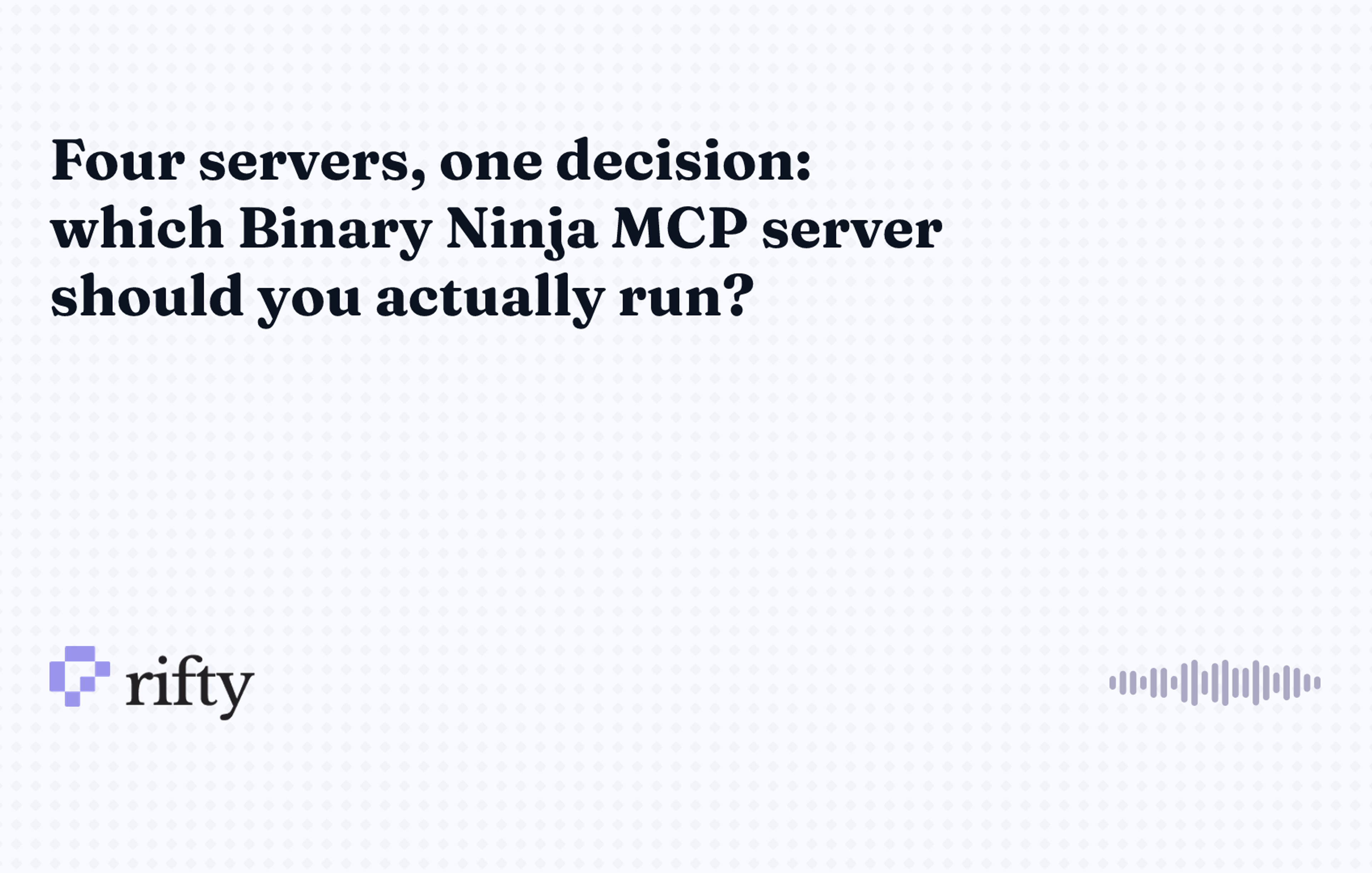 Binary Ninja MCP: which server to run and what it costs