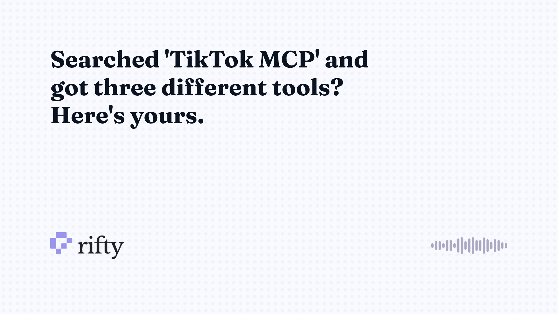 TikTok MCP: which one you actually want, and how to choose