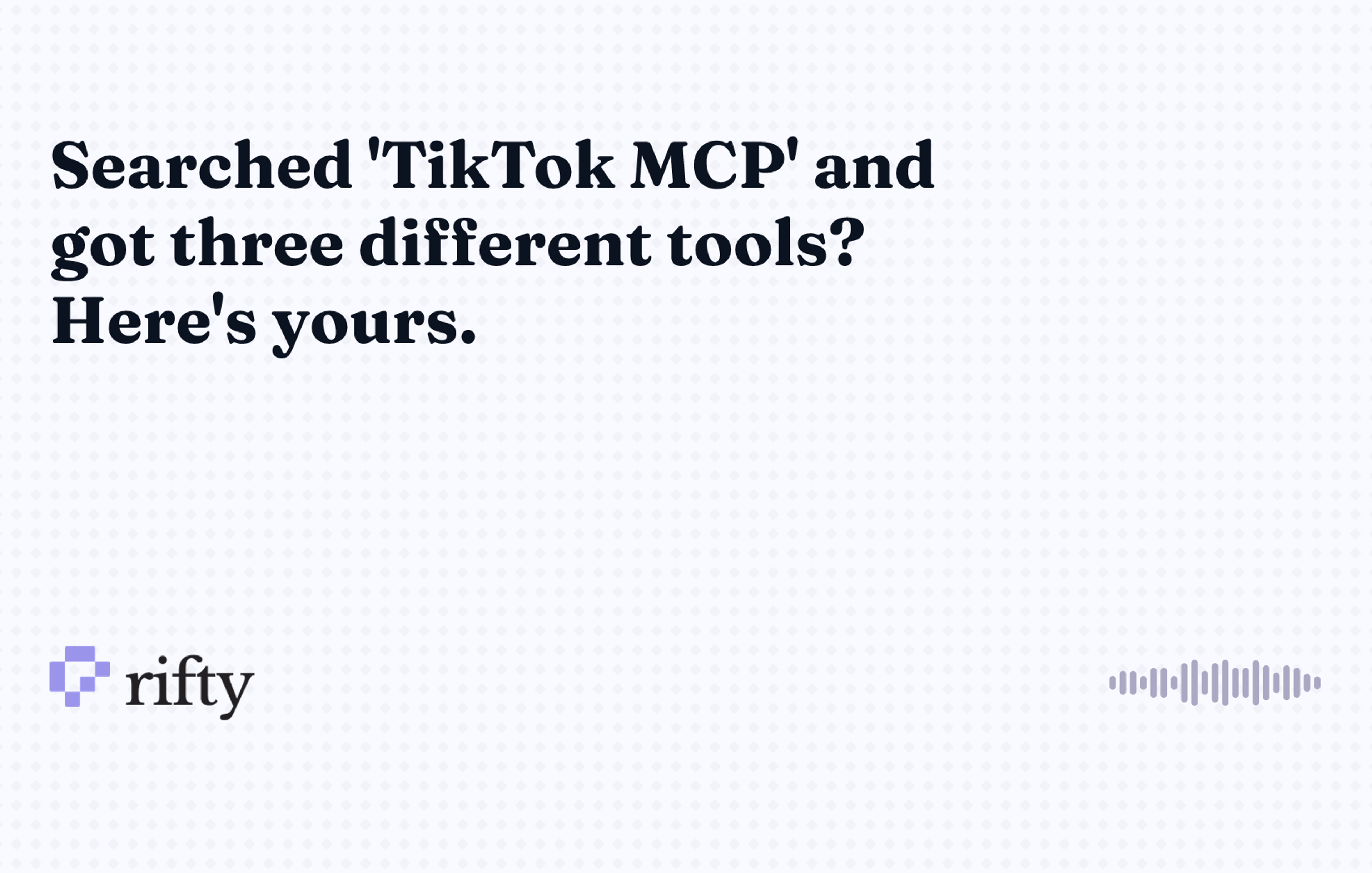 TikTok MCP: which one you actually want, and how to choose