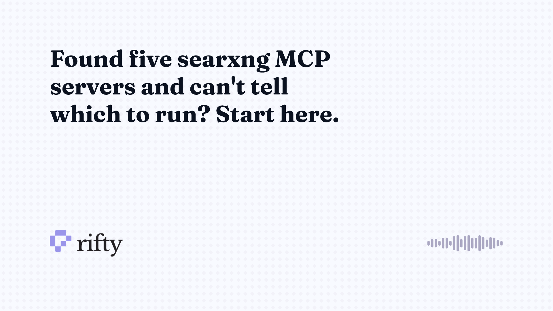 SearXNG MCP servers: which to run, and how to keep it alive