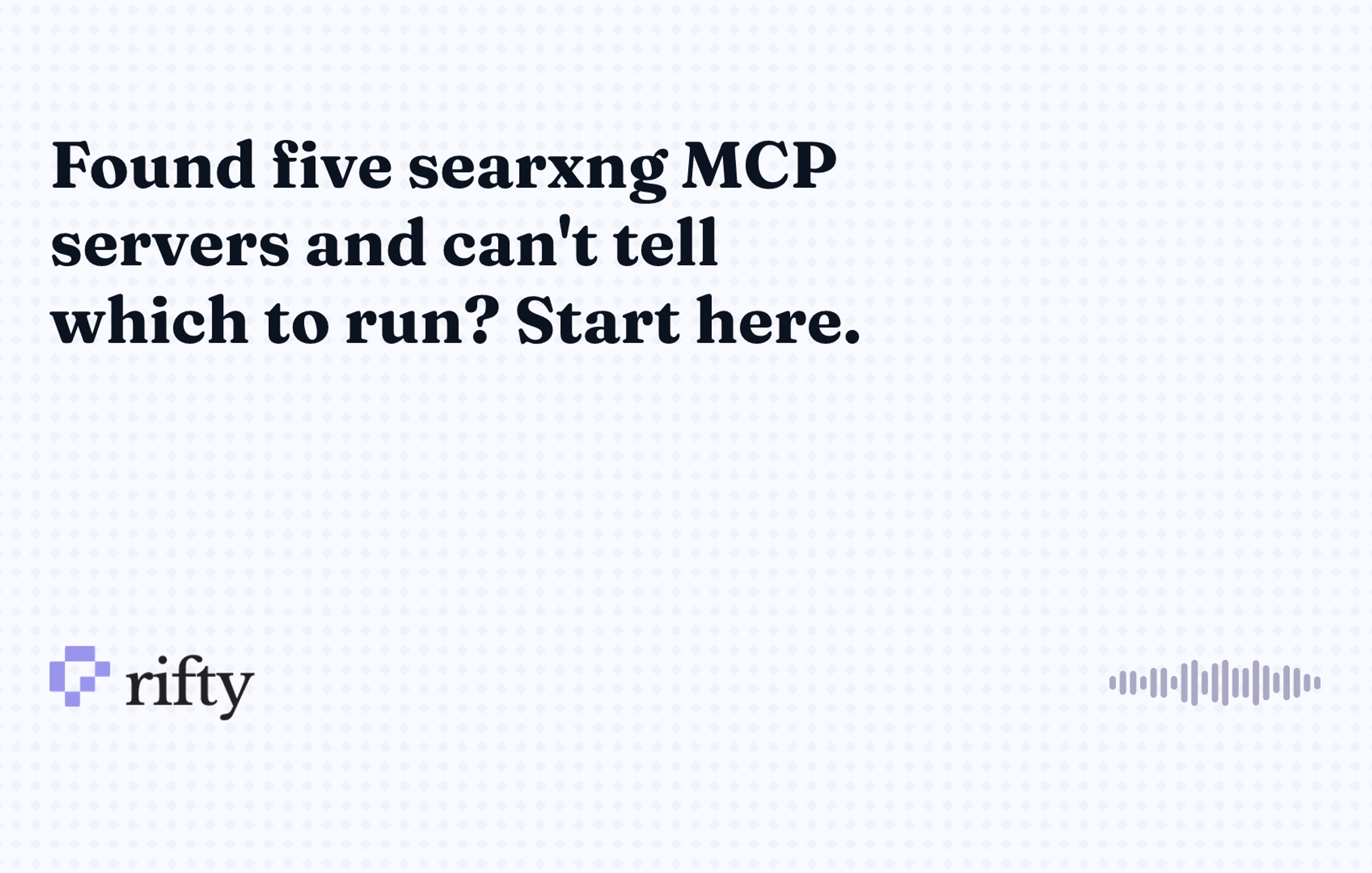 SearXNG MCP servers: which to run, and how to keep it alive